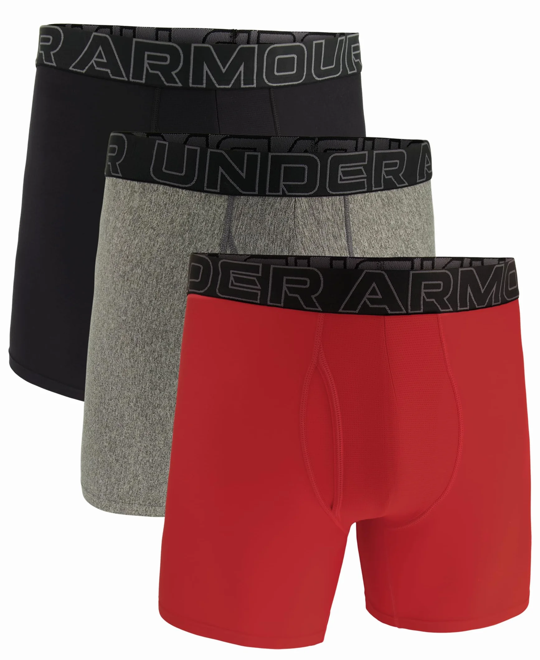 Under Armour Performance Tech Mesh Print Singles Męskie bokserki z nogawką o długości 15 cm.