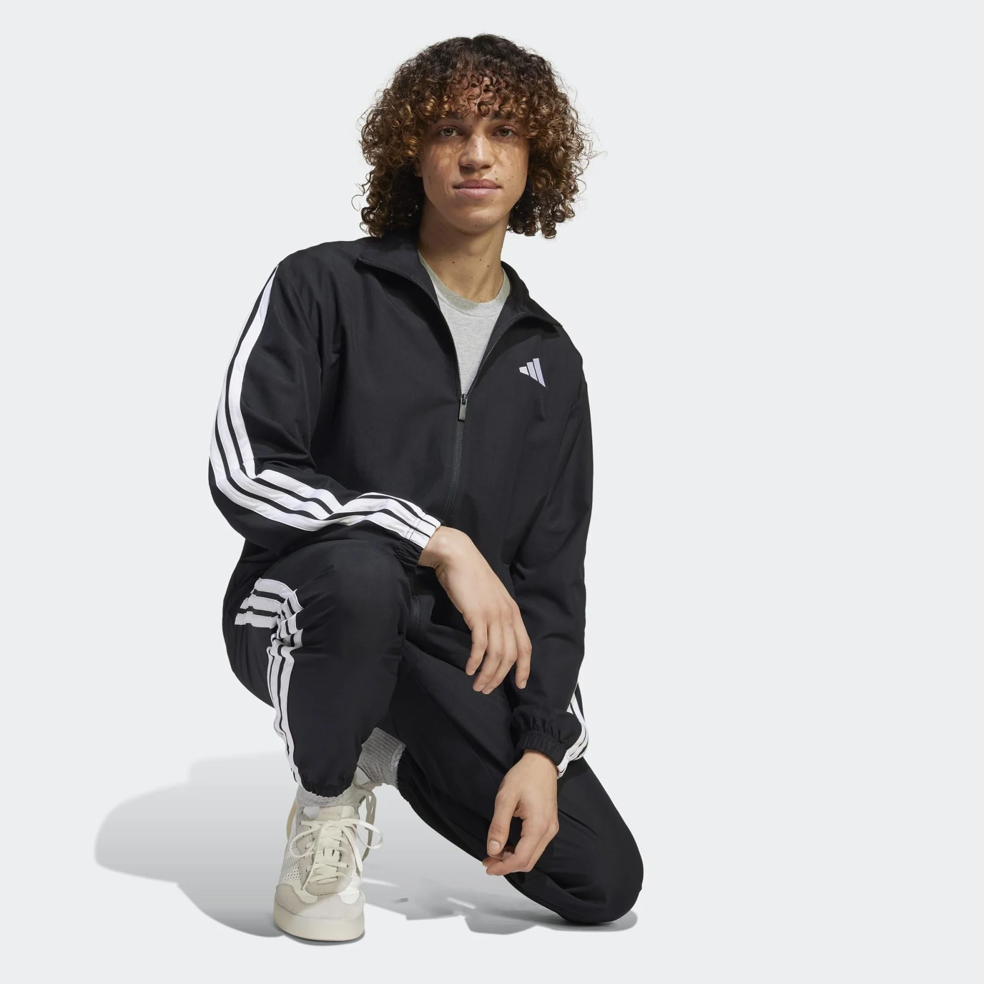adidas Mężczyźni 3 STRIPES WOVEN TRACKSUITS, black, L