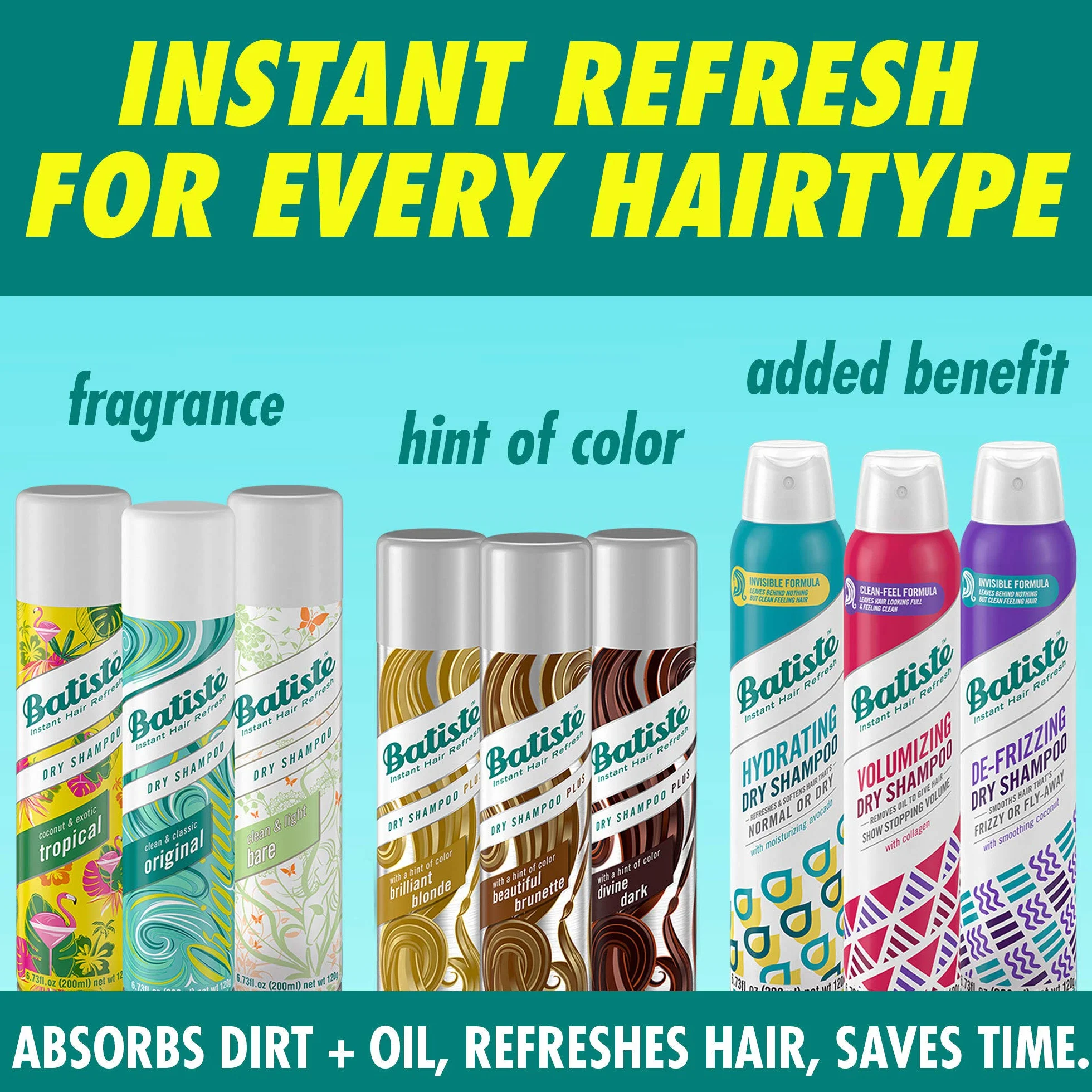 Batiste Hydrate nawilża suchy szampon bezbarwny