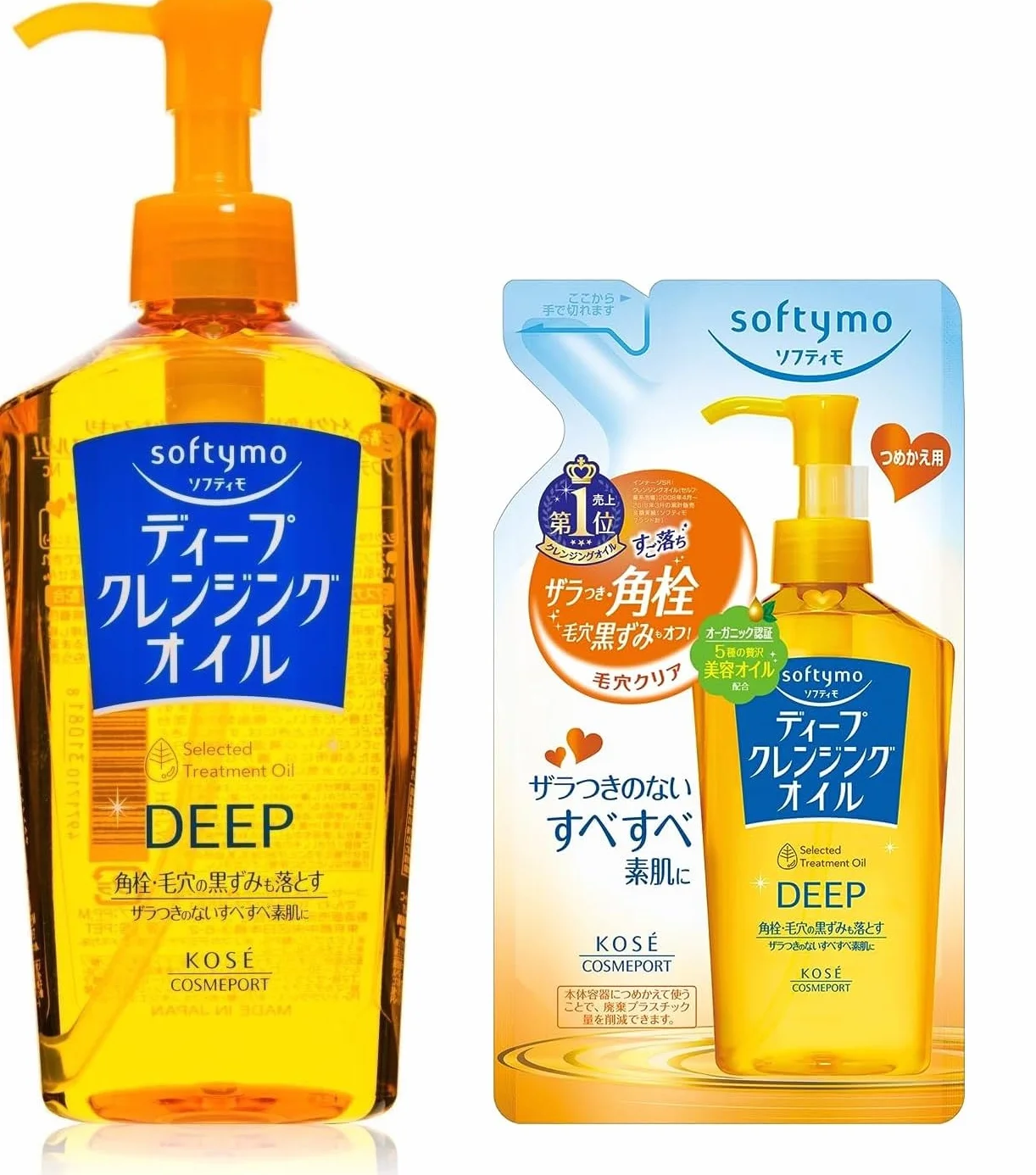 Kose Softymo Deep Olejek oczyszczający do demakijażu 230 ml + wkład 200 ml