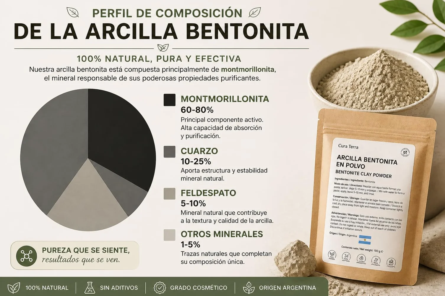 100% naturalny proszek bentonitu sodu (250 gr) do masek na twarz, Detox do skóry, okładów do ciała, kremów, miękkich peelów, peelsów i mycia