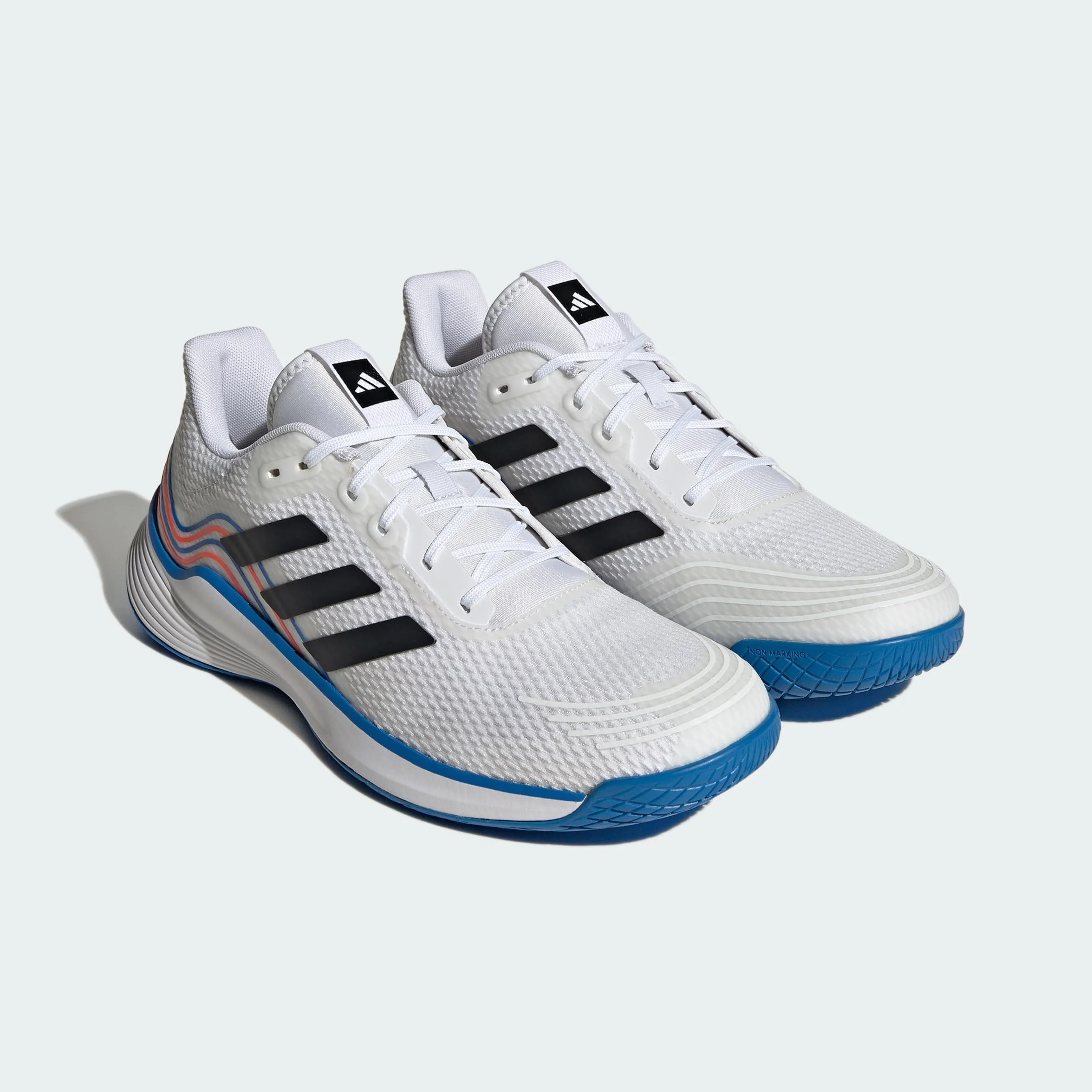 adidas Mężczyźni Novaflight Volleyball Shoes, Cloud White/Core Black/Bright Royal, 42 EU