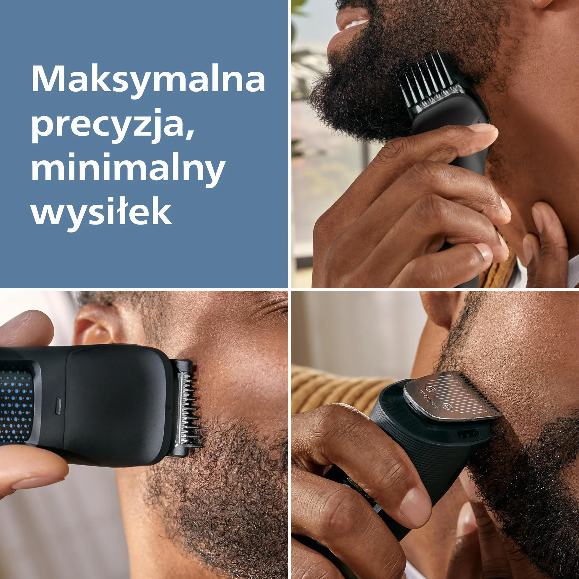 Philips Trymer do brody Seria 5000 BT5785/30, samoostrzące się metalowe ostrza, 40 ustawień, wodoodporny