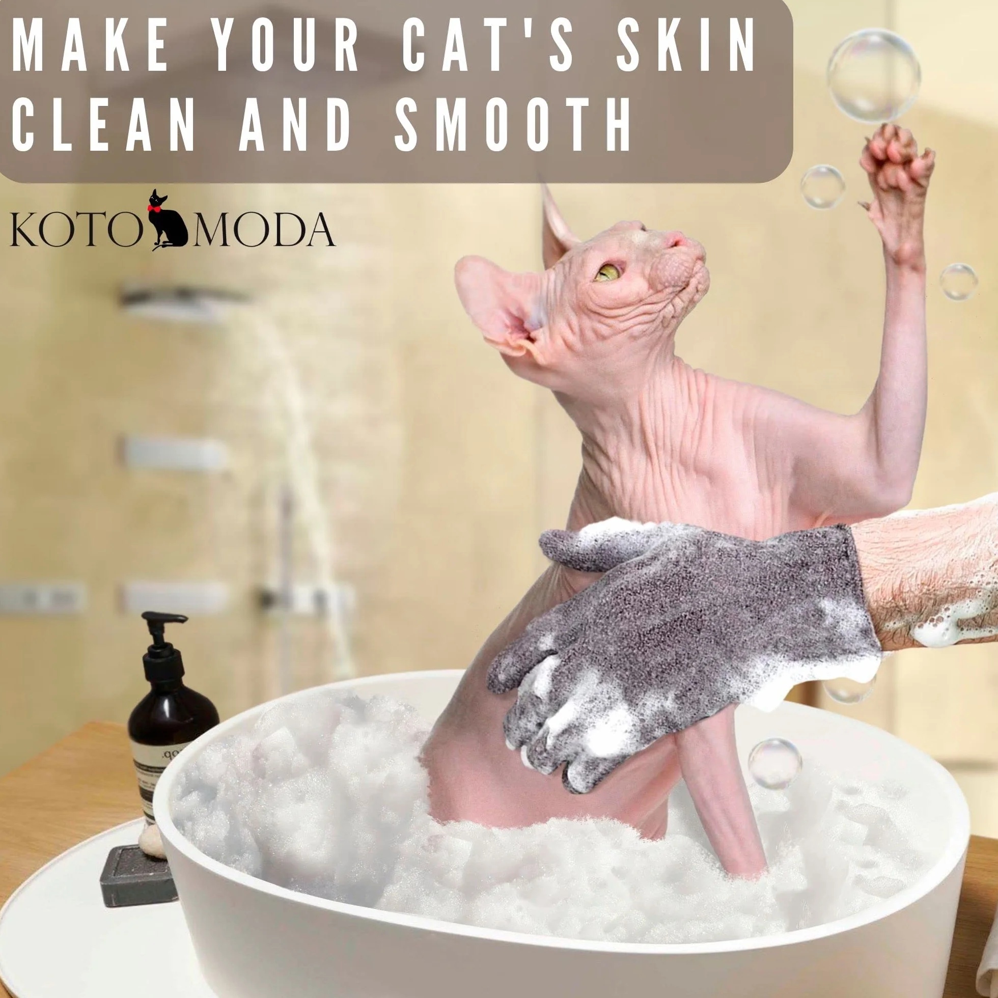 Sphynx bezwłosowe koty karbonizowane bambusowe rękawice do kąpieli złuszczające węgiel bambusowy prysznic peeling do ciała