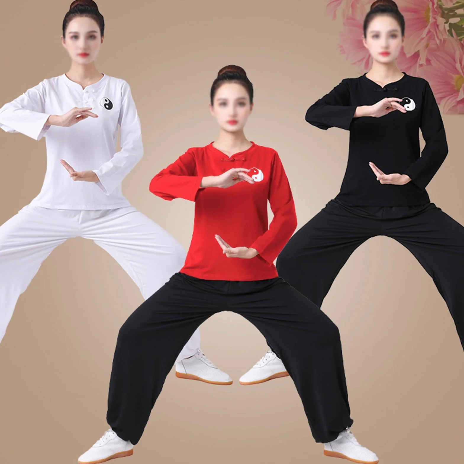 Zestaw Tai Chi mężczyźni kobiety, mundur Kung Fu Unisex, bawełna len Tai Chi Odzież, swobodny i modny, nadaje się do treningu Wing Chun E Shaolin Kung Fu