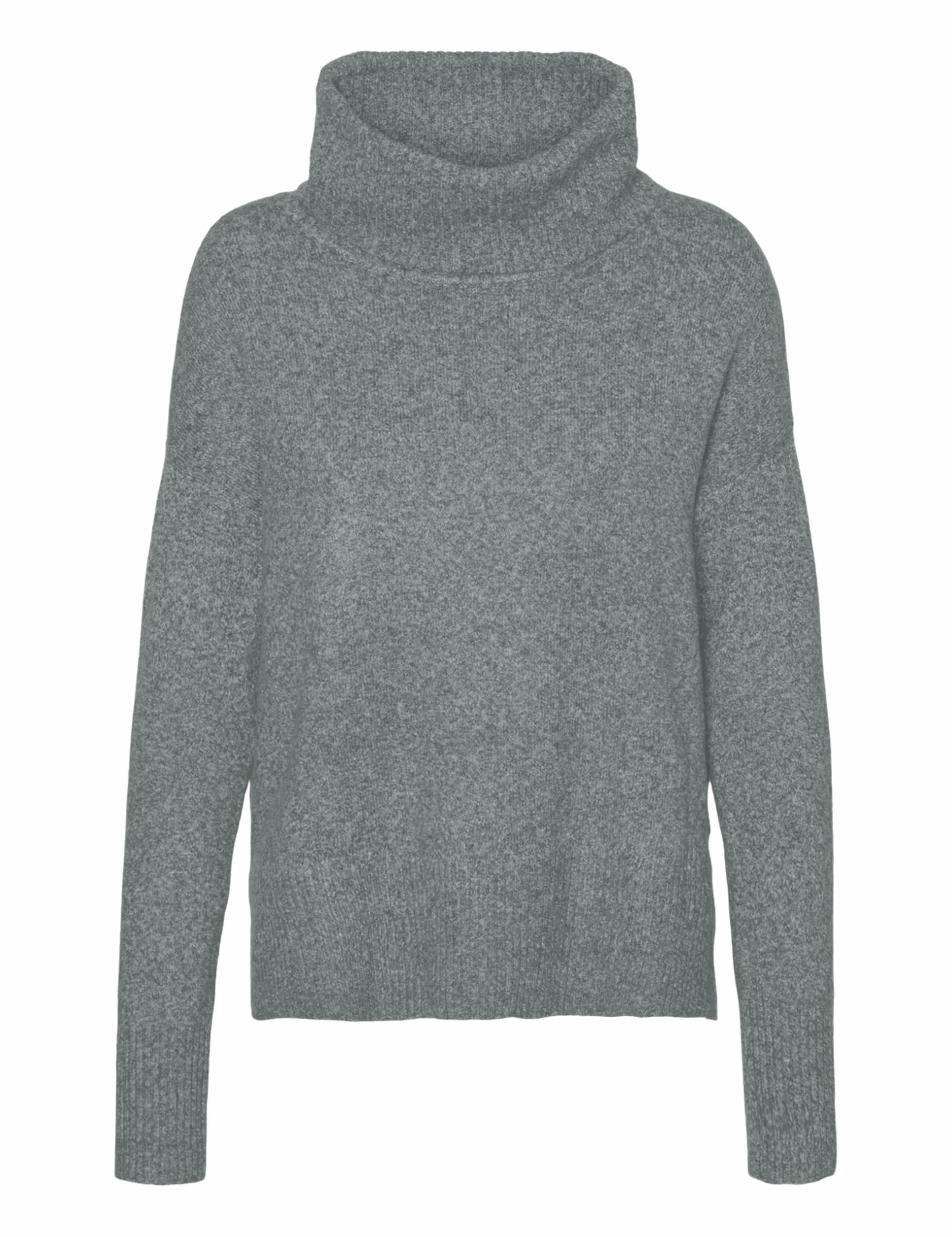 VERO MODA Damskie ponczo z dzianiny VMDOFFY LS Cowlneck Blouse GA NOOS, Balsam Green/Szczegóły: melanż, M