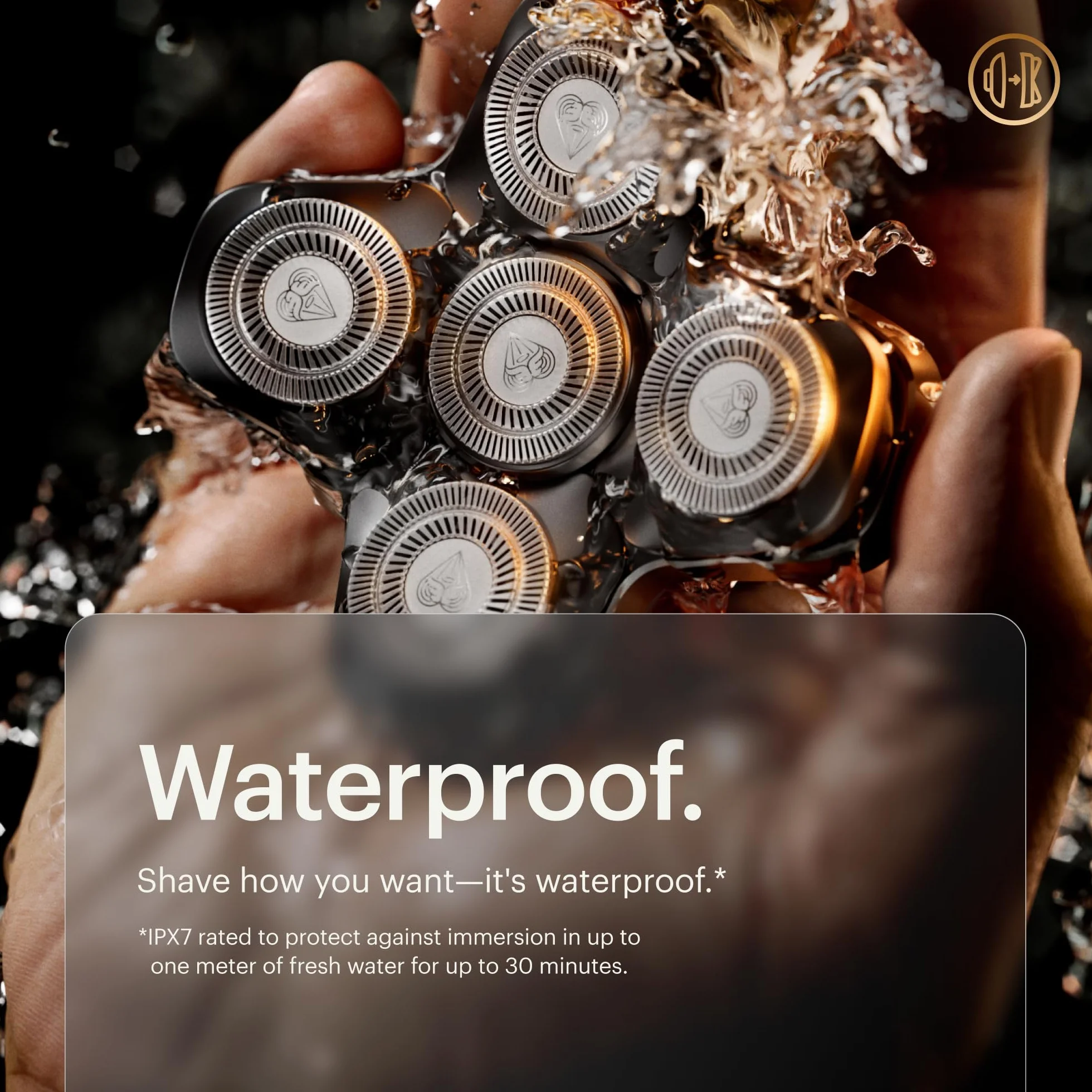 MANSCAPED® Golarka Dome Shaver™ PRO dla łysych mężczyzn – pięć obrotowych ostrzy z technologią SkinSafe® i FlexAdjust, wodoodporna, ładowanie USB-C z blokadą podróżną