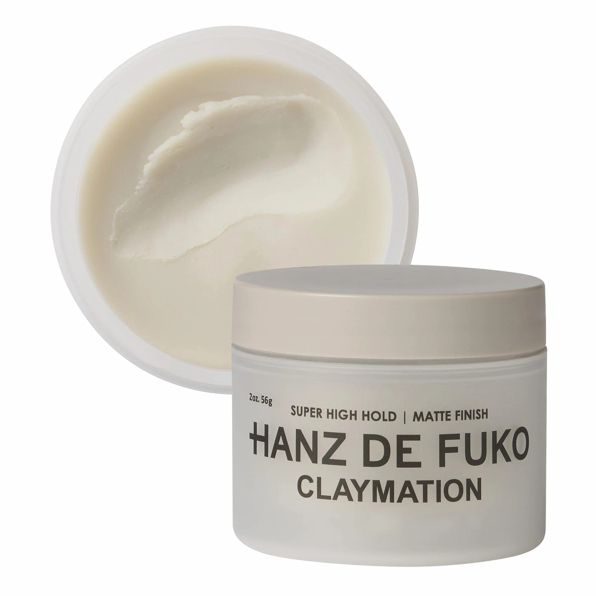 HANZ DE FUKO Claymation Hybrydowy produkt do stylizacji premium z naturalnego wosku glinianego z matowym wykończeniem o wysokiej przyczepności, wszystkie rodzaje włosów, 56 g