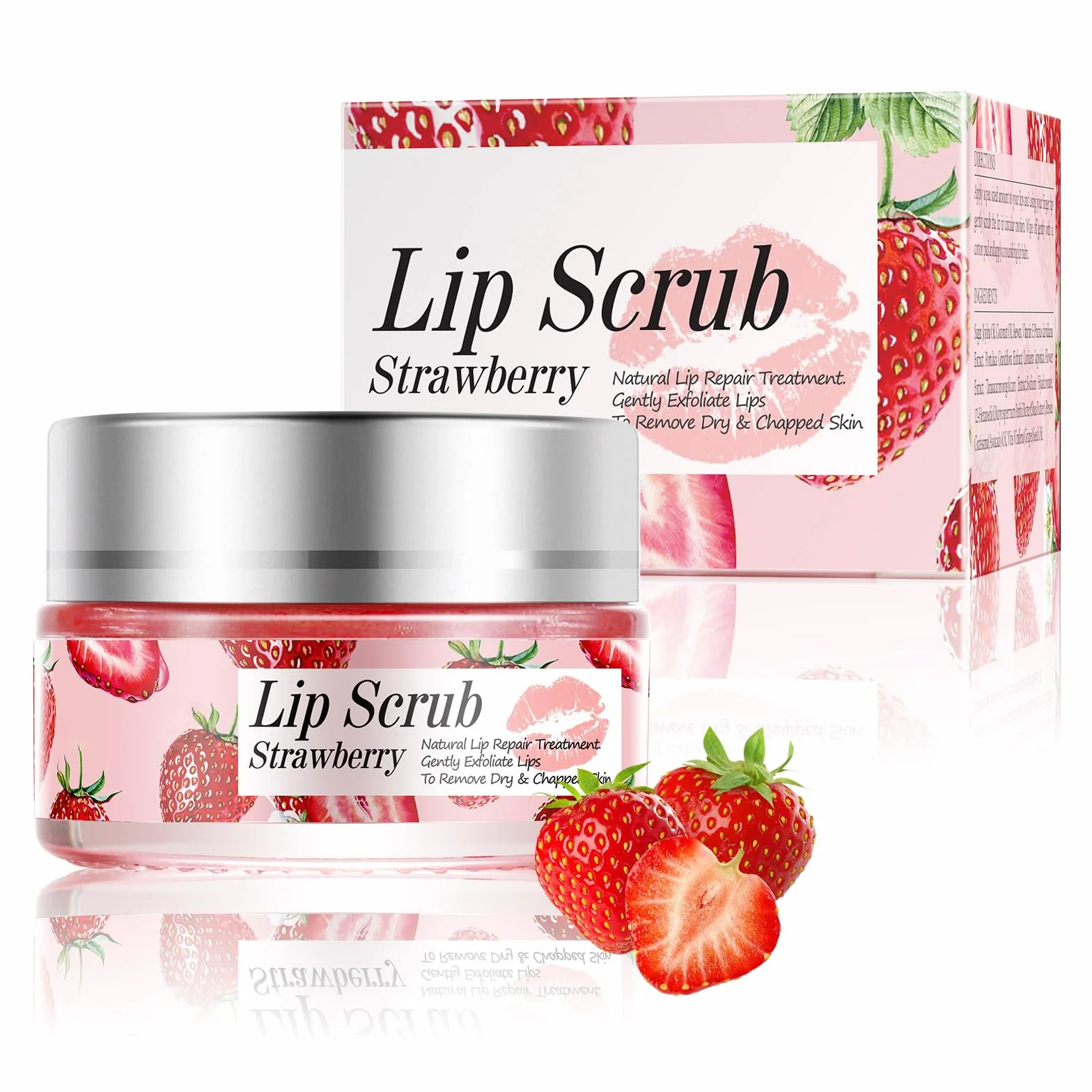 Truskawkowy balsam do ust, nawilżająca maska do ust, nieprzywierająca, odżywcza pielęgnacja ust, aby rozjaśnić zmarszczki ust, odpowiedni dla każdego lipmask1-3