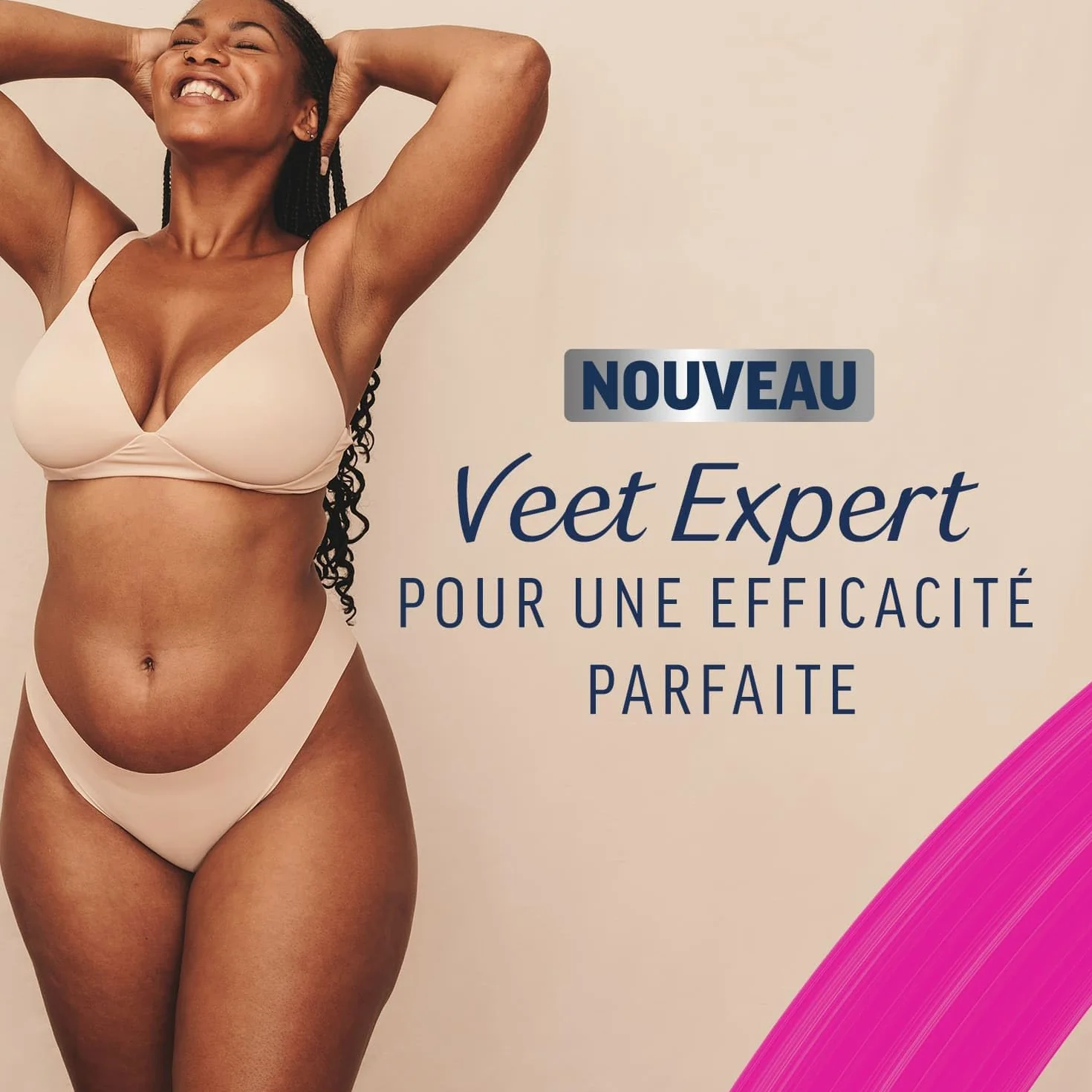 Veet EXPERT - 40 pasków z zimnego wosku do ciała i nóg - Skóra sucha - Idealne wykończenie - Długotrwała depilacja