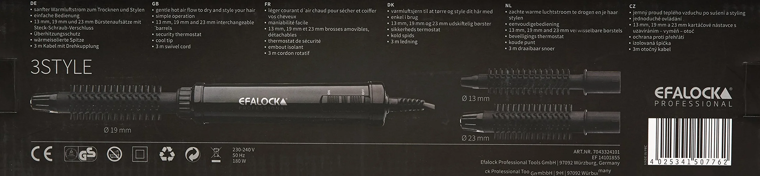 Efalock Professional 3Style Professional AirStyler, 1 sztuka