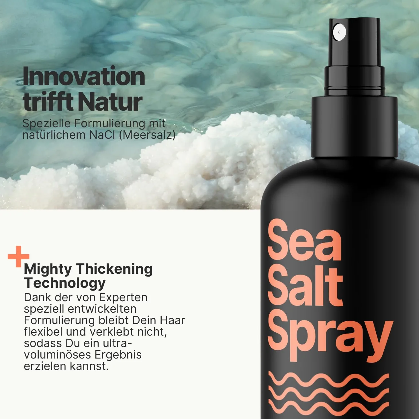 IMPERIO Sea Salt Spray - 250 ml Premium Salt Spray dla większej objętości i stabilnej tekstury - idealne fale na plaży, więcej objętości i uchwytu dzięki mocy oceanu - unisex - zapach