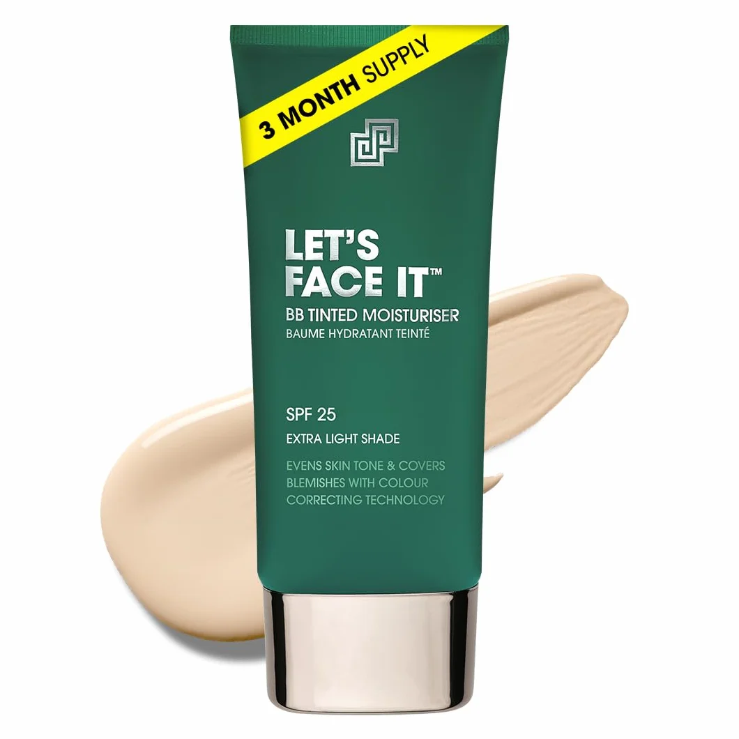 Shakeup Cosmetics SPF25 kolorowy krem nawilżający dla mężczyzn, 24 h, nawilżający matowy, łatwy do nałożenia, wegański, 50 ml (bardzo lekki)