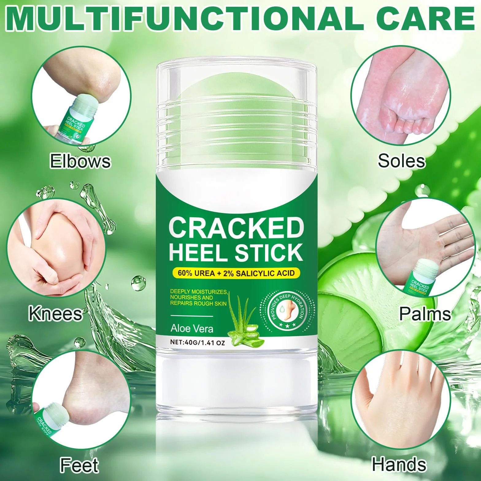 Mocznik w sztyfcie do pięt 60% z kwasem salicylowym 2% 40 g Aloe Vera