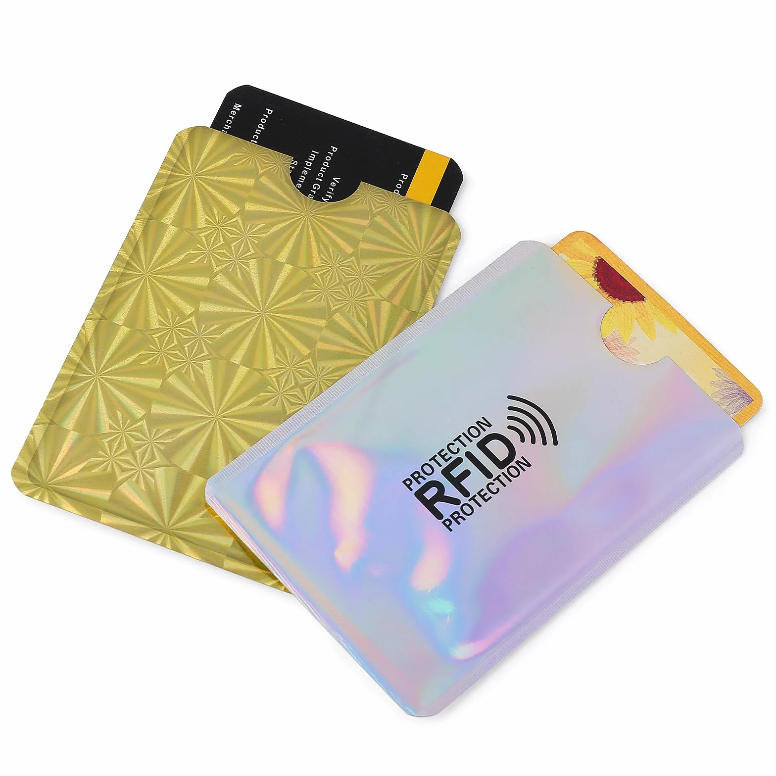 Prasacco Etui blokujące RFID, etui na karty kredytowe, etui na karty RFID, ochraniacze na dowód osobisty, etui na karty kredytowe, dla kobiet i mężczyzn, 9 szt