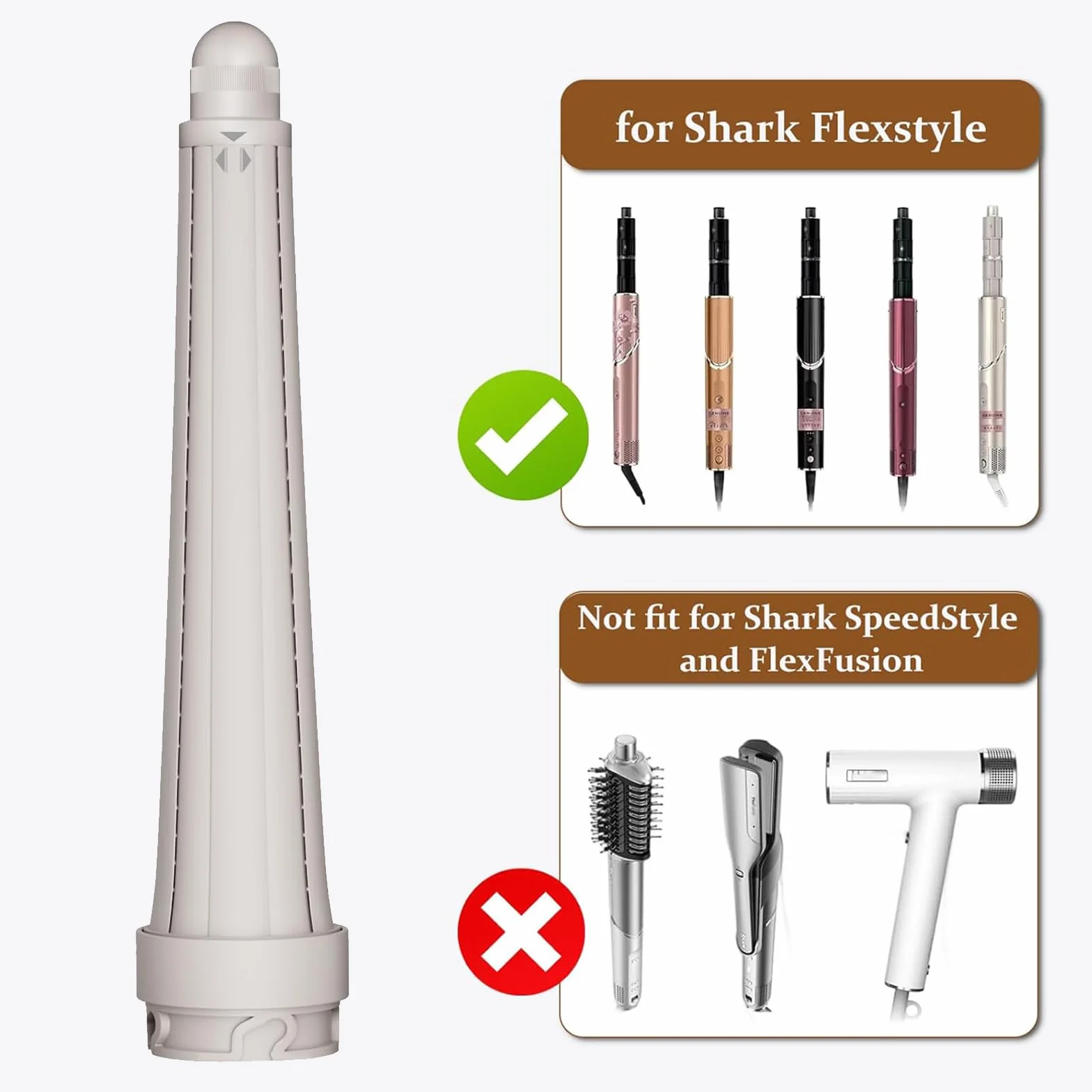 Stożkowa końcówka do lokówki Shark FlexStyle 0,78-1,4 cala automatyczna zwijarka HD435 HD430 HD440 podwójne kierunki obrotu