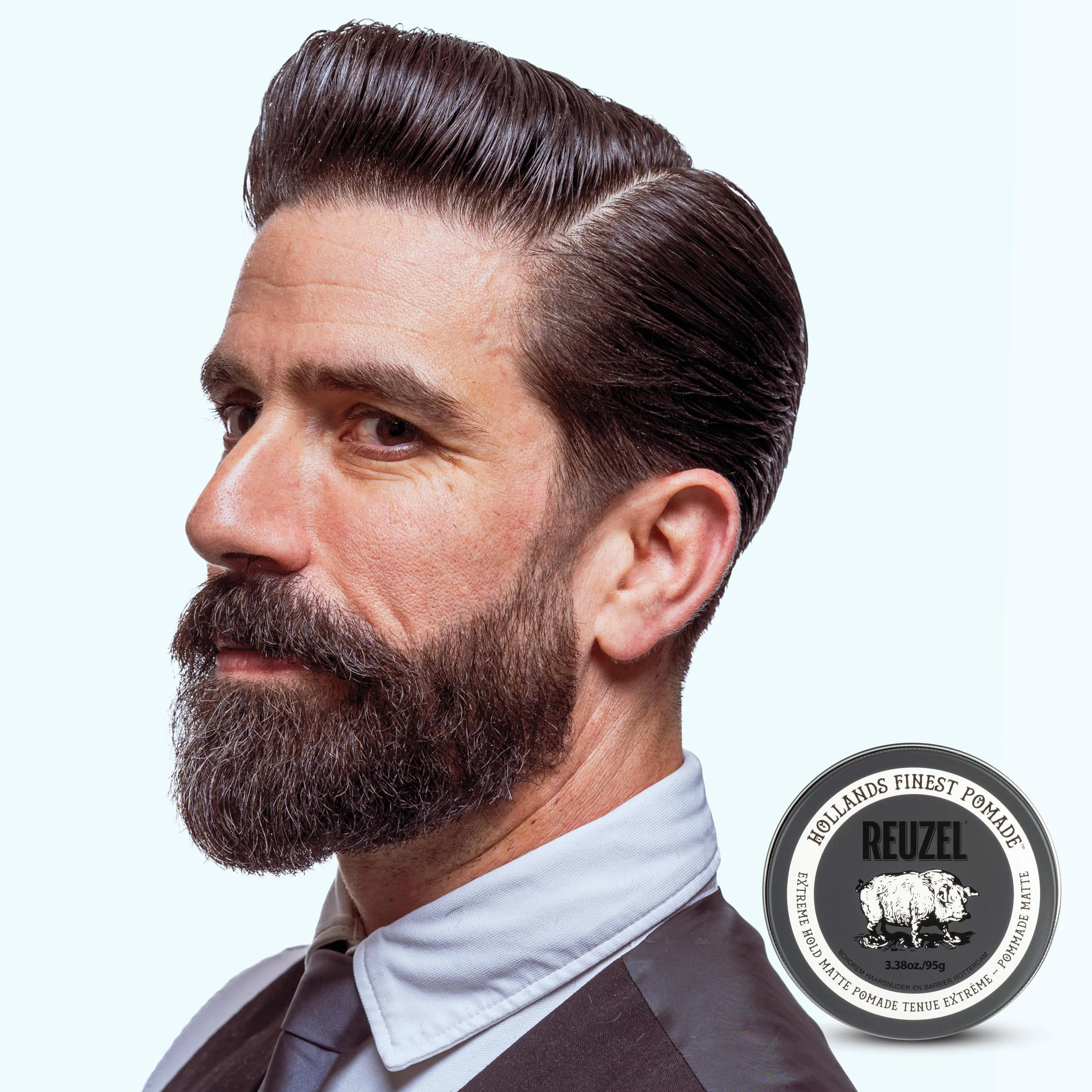 Reuzel Extreme Hold Matte Pomade, Mocno utrwalająca matowa pomada dla mężczyzn Pomada o niskim połysku 3,38 uncji/95 g