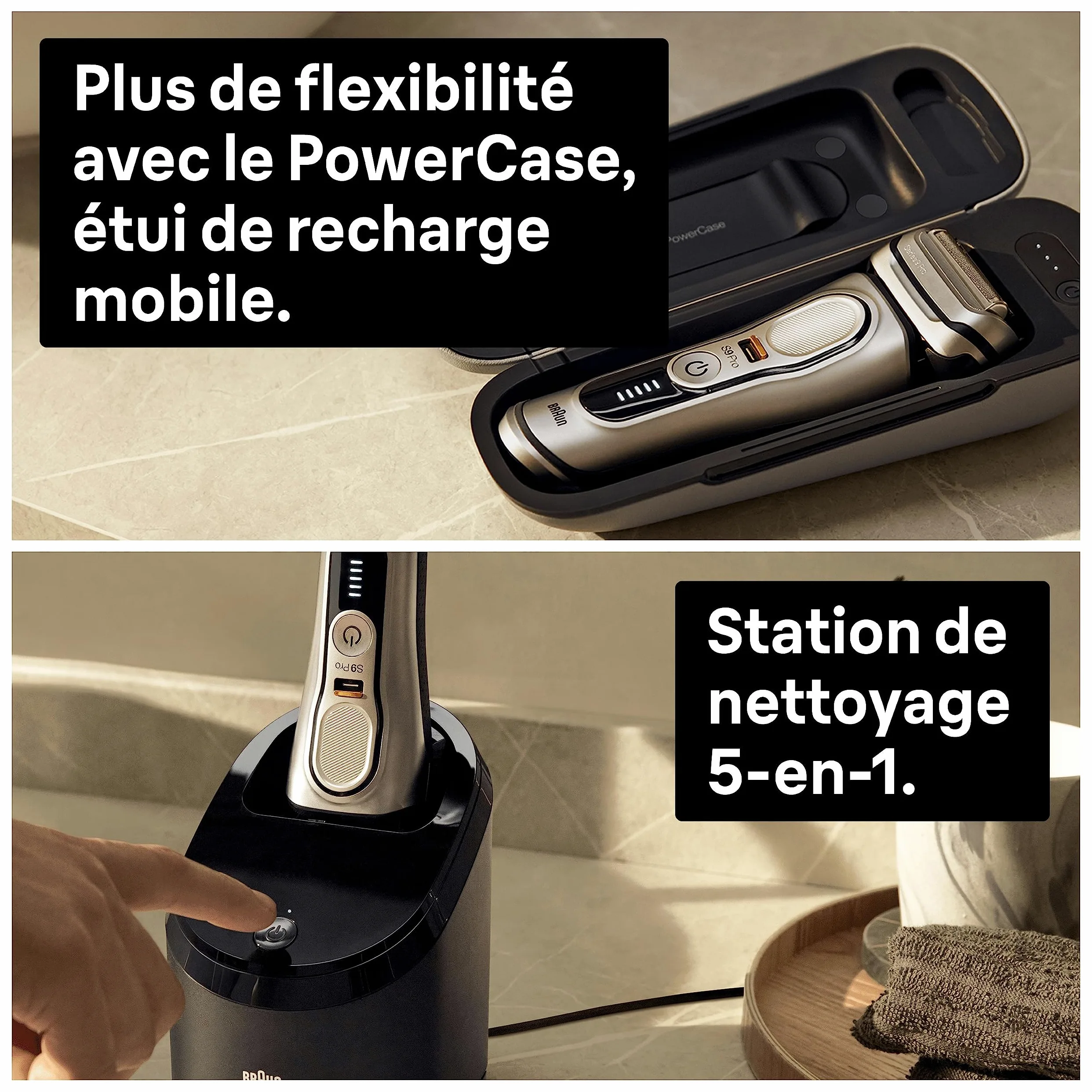 Braun Braun Series 9 Pro Golarka Męska z Głowicą Tnącą 4+1, Czarny/Srebrny, 5 ostrzy