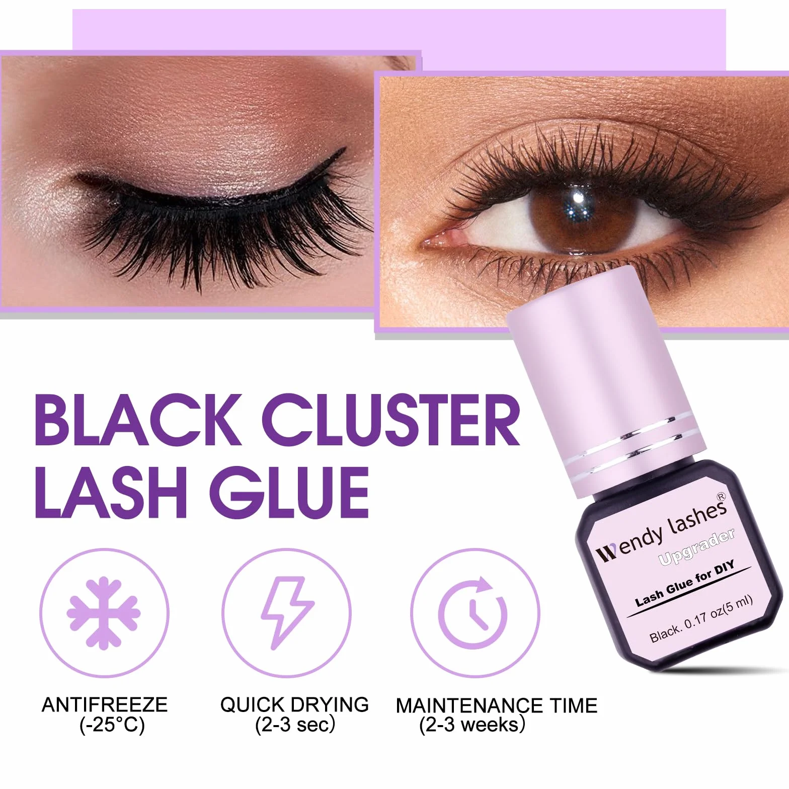 Wendy Lashes Bond Mocny wodoodporny klej do przedłużania rzęs 5 ml