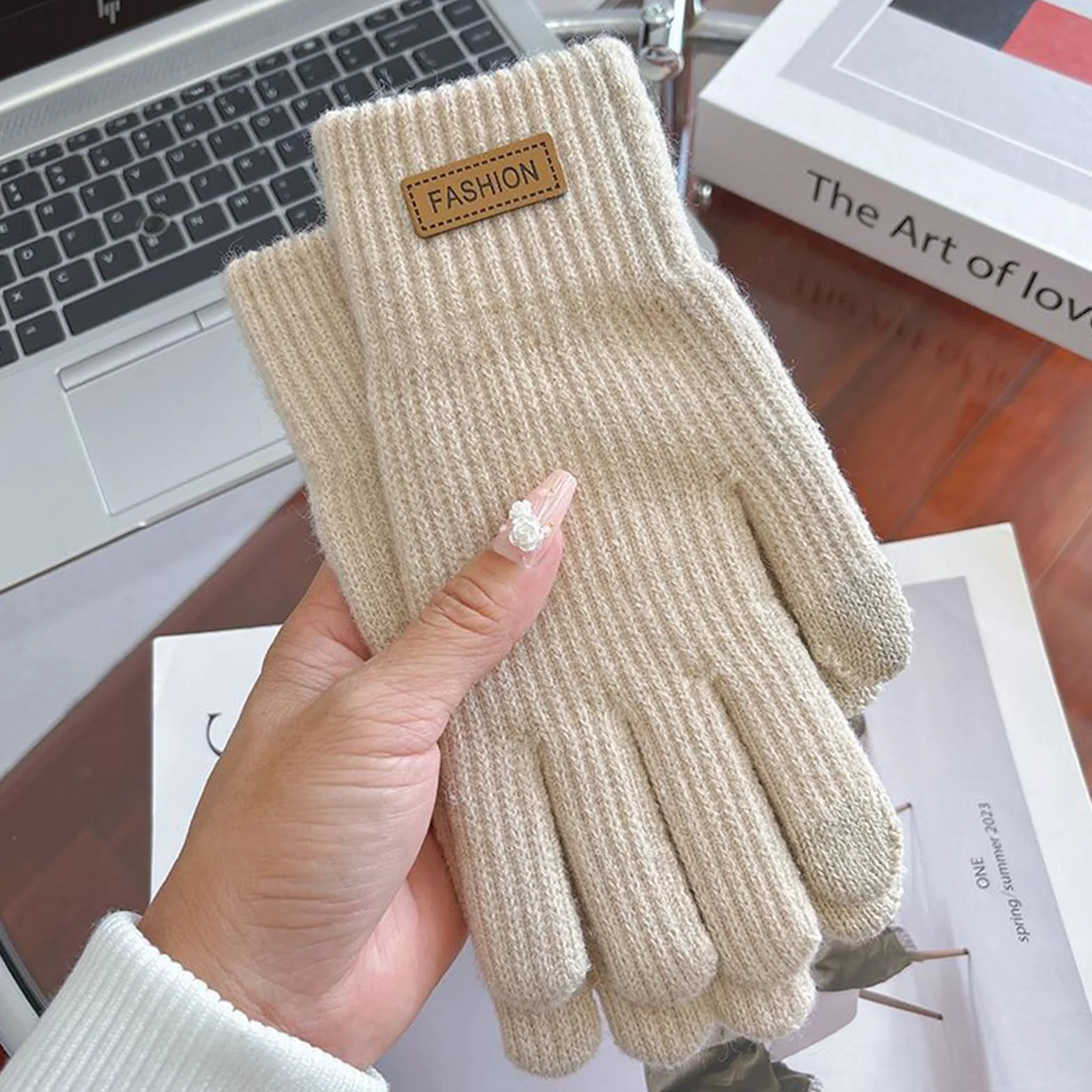 JSTHHTT Zimowe rękawiczki damskie z czapką i szalikiem, dzianinowa czapka typu beanie pętla, elastyczna czapka z szalikiem dla kobiet, zimowa ciepła dzianinowa czapka, ciepła pluszowa podszewka,