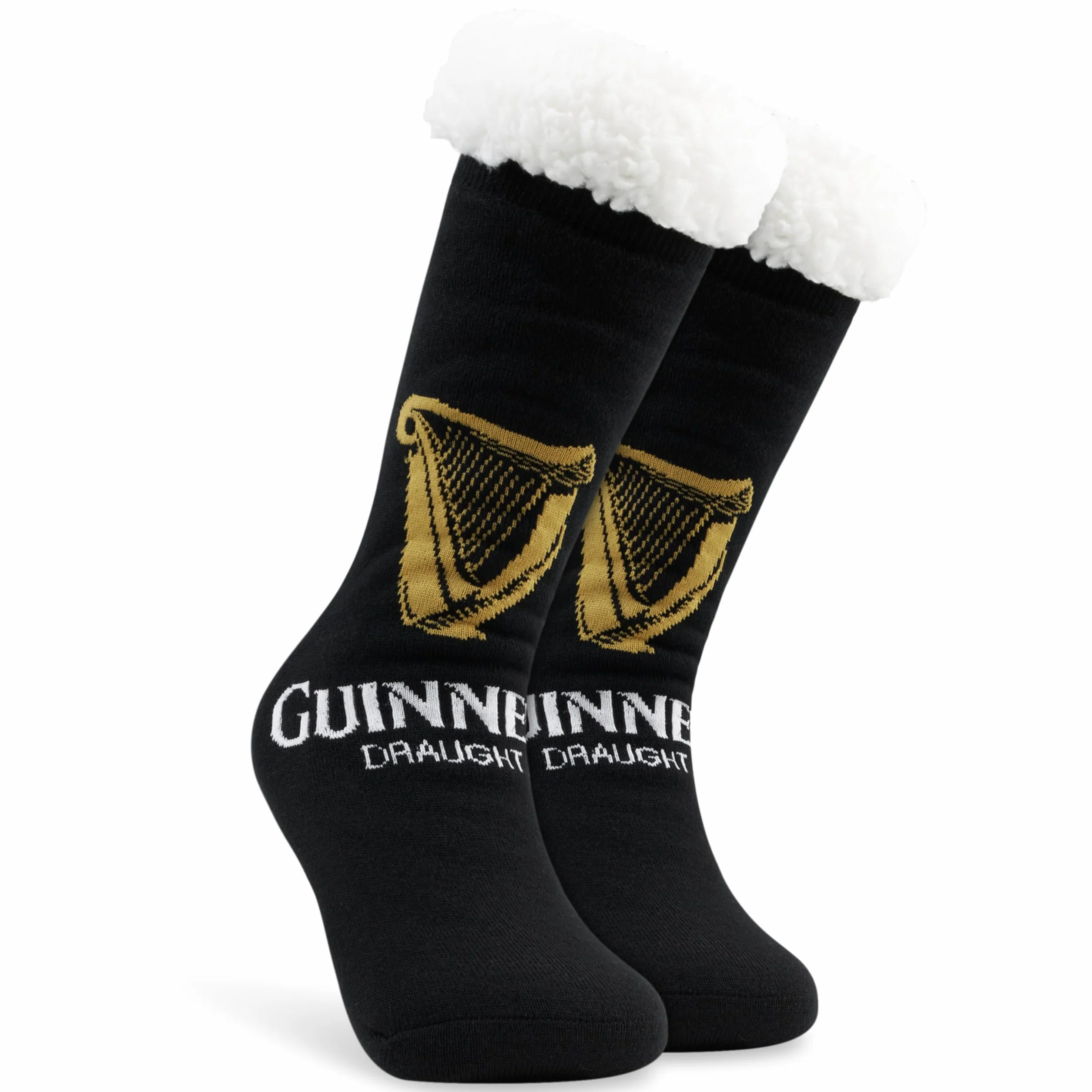 Guinness Prezenty dla mężczyzn Skarpety-kapcie, ciepłe, puszyste antypoślizgowe skarpety do łóżka, prezenty dla chłopaka, męża, irlandzkie prezenty