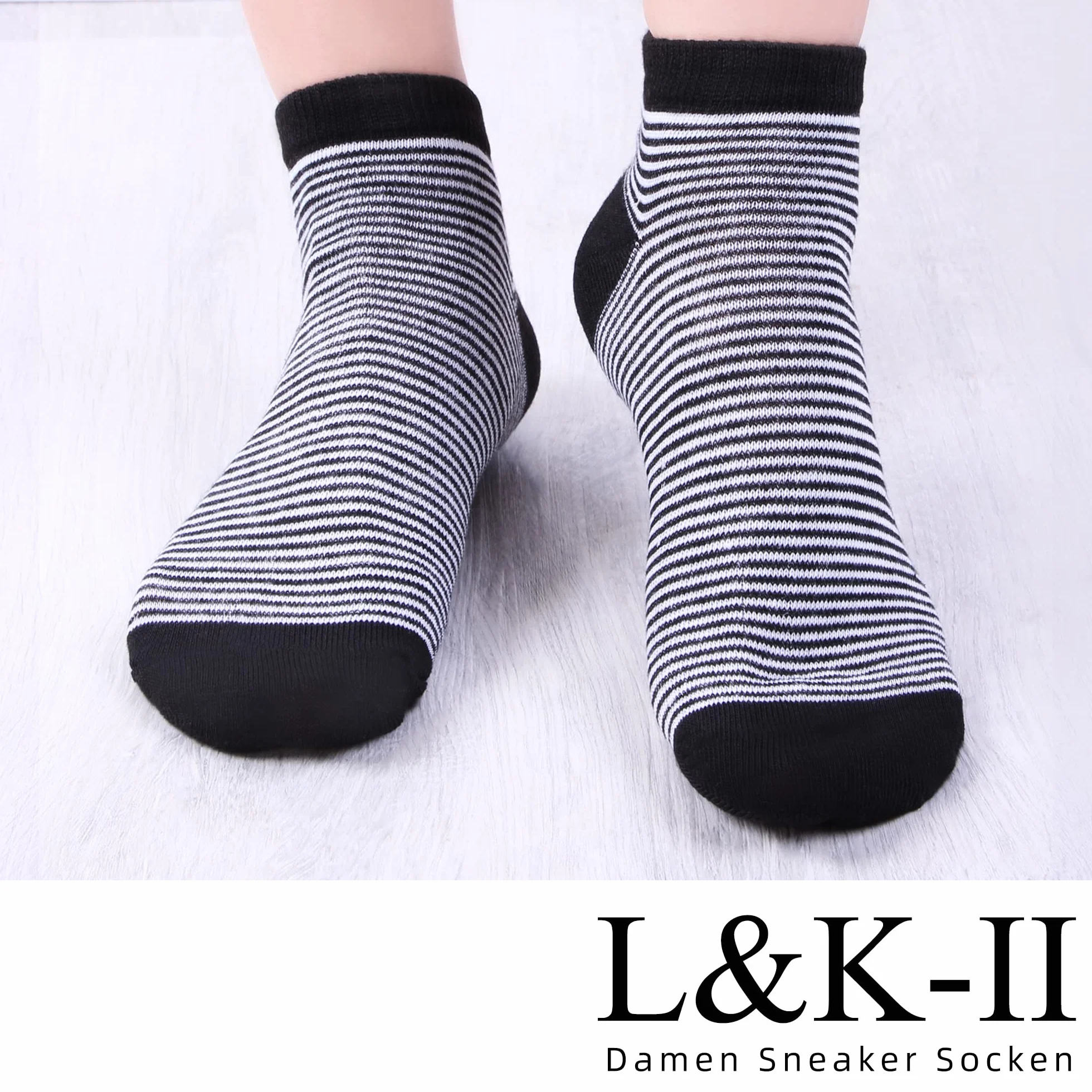 L&K-II damskie krótkie skarpetki sportowe skarpet do sneakersów 10/12 par skarpetki tenisówki jednokolorowe letnie 92220
