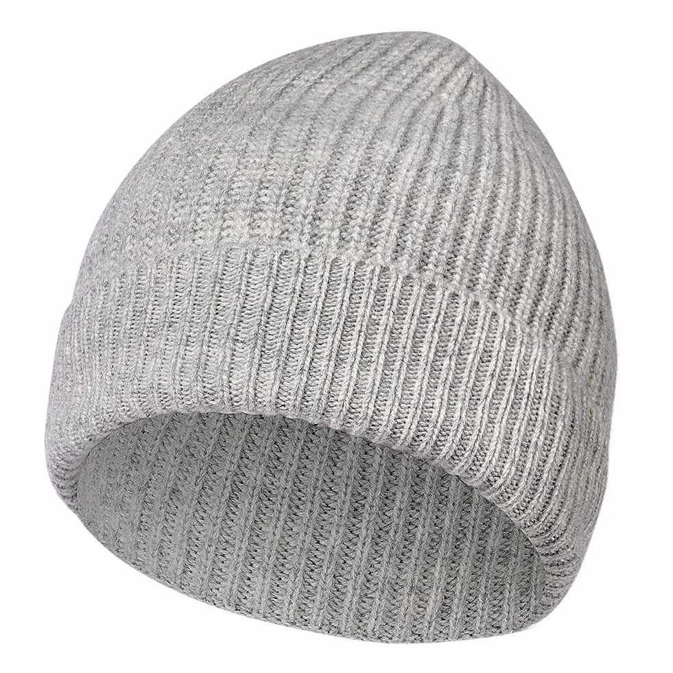 Vicloon Czapka z wełny merynosów dla mężczyzn i kobiet, wełna merino Fisherman, czapka trawler, miękka, rozciągliwa, unisex, męska i damska, zimowa czapka z dzianiny, czapka wełniana