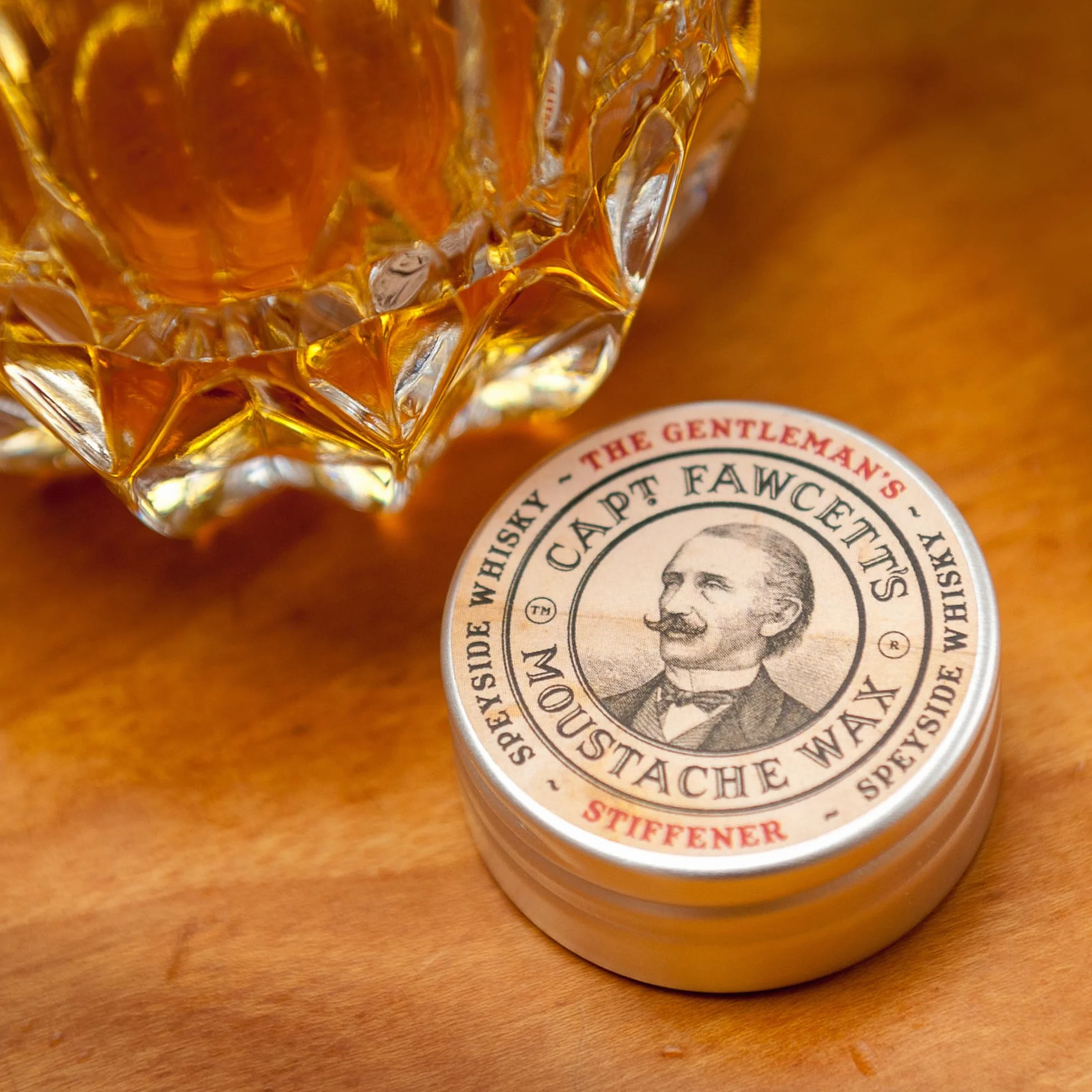 CAPTAIN FAWCETT Wosk Wąsy Gentleman's Stiffener Maltańska whisky 15ml, Czarny, Standardowy