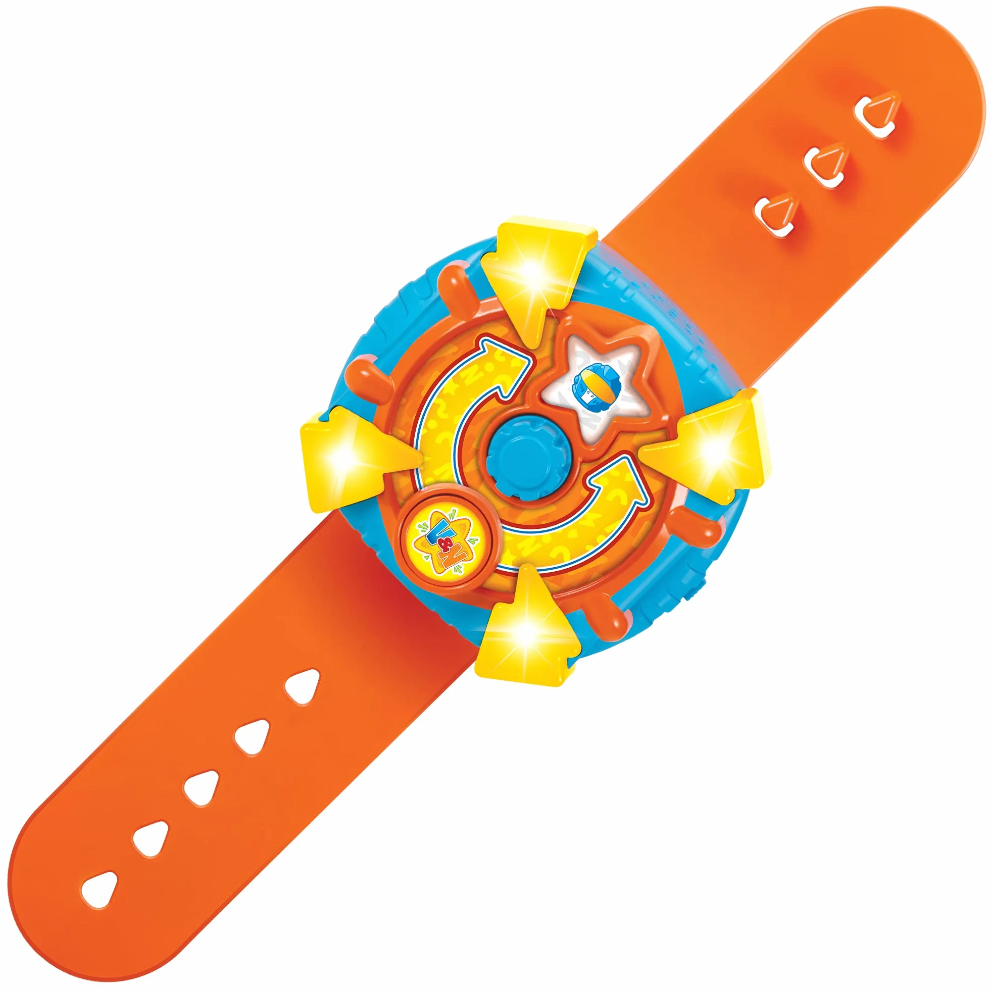 Bandai Vlad Niki's Time (pomarańczowy pasek) - zabawkowy zegarek z efektami głosowymi i świetlnymi do gry przygodowej P57712, Wielobarwny, V&N Niki's Magic Watch