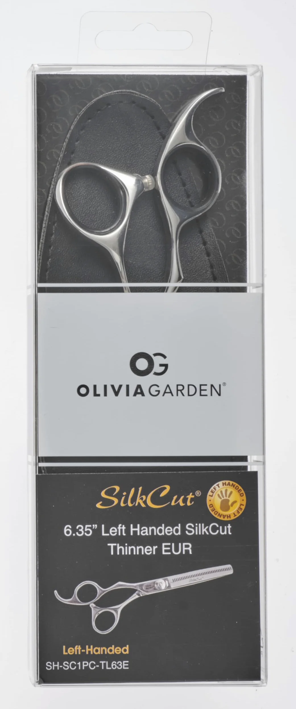 Olivia Garden Silkcut 6.0" 35 zębów Europejskie Cienkie Nożyczki - Nożyczki dla Leworęcznych - Precyzyjne Cienienie, Ergonomiczny Uchwyt, dla Profesjonalnych Fryzjerów