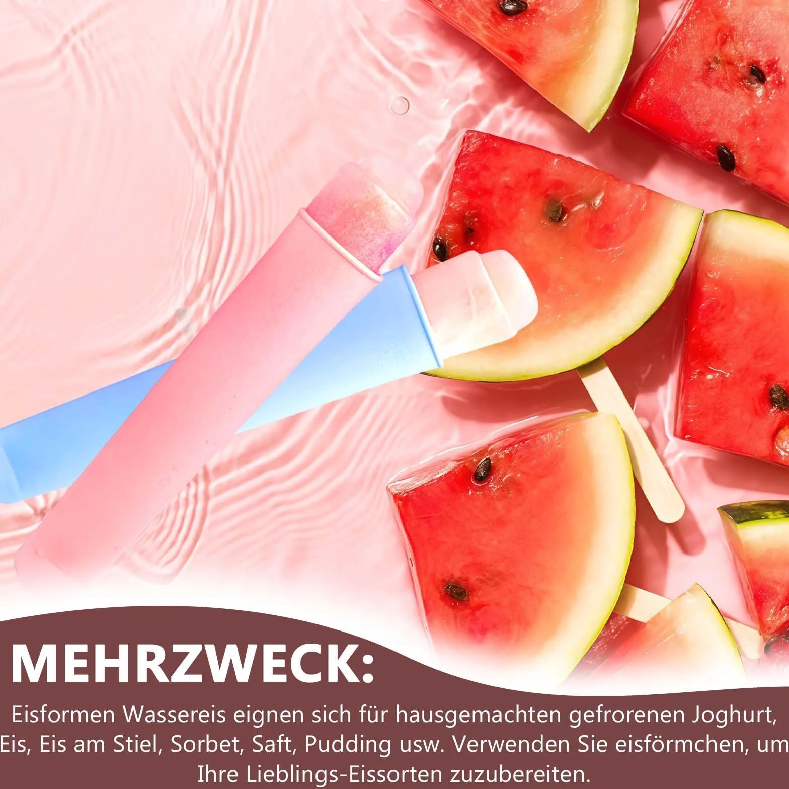 8 sztuk silikonowych foremek do lodów