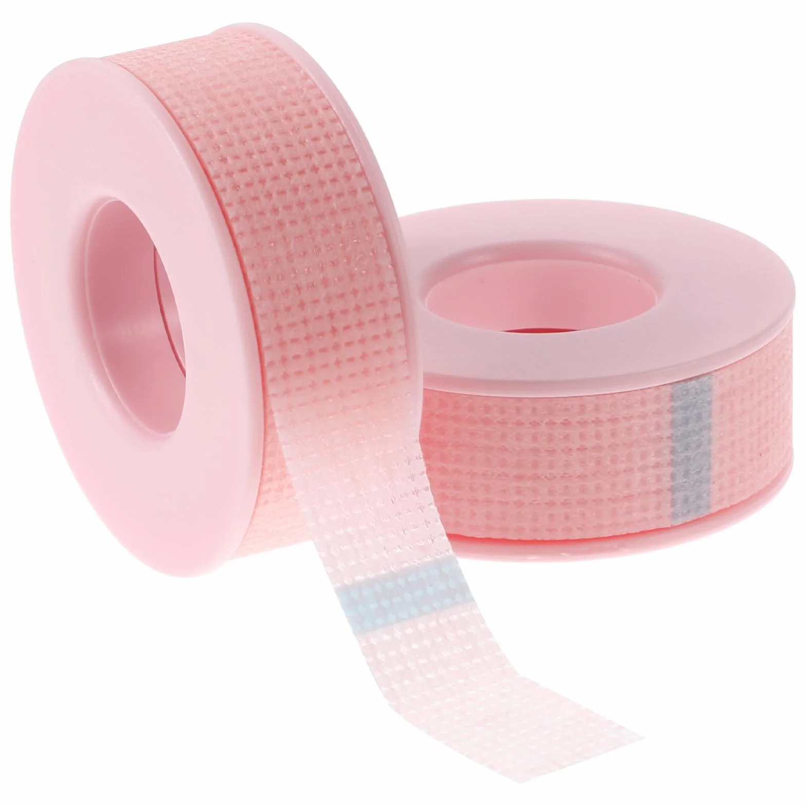 Oruola 2 rolki taśmy do przedłużania rzęs, różowa taśma, mikropore Cinta para Pestañas, taśmy do makijażu oczu, każda rolka 1,3 cm x 4 jardy taśmy do makijażu do eyelinera, różowe