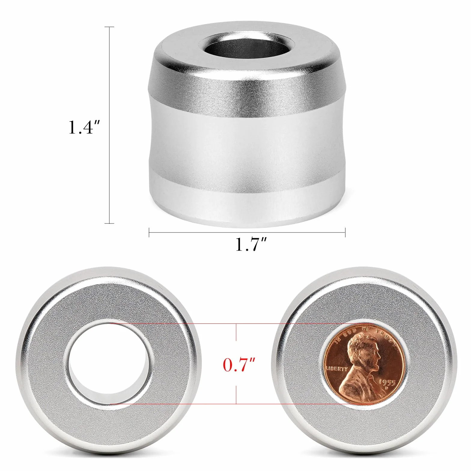 Linkidea Stojak na golarkę bezpieczeństwa, średnica otworu 18,5 mm, ze stopu aluminium, męski stojak do golenia na blaty łazienkowe, srebrny