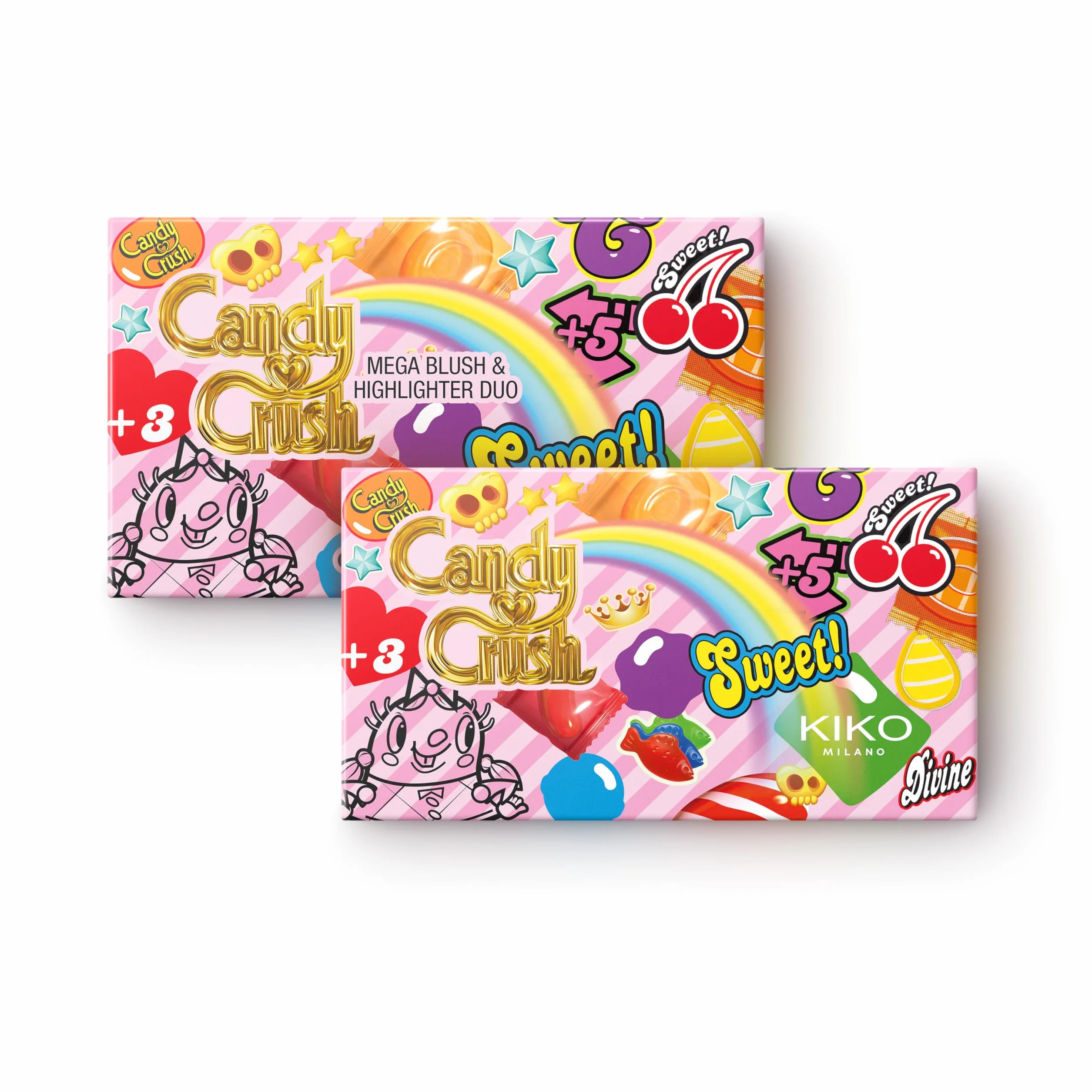 KIKO Milano Candy Crush™ Mega Blush & Highlighter Duo 02, Paleta Do Twarzy Z Różem I Rozświetlaczem