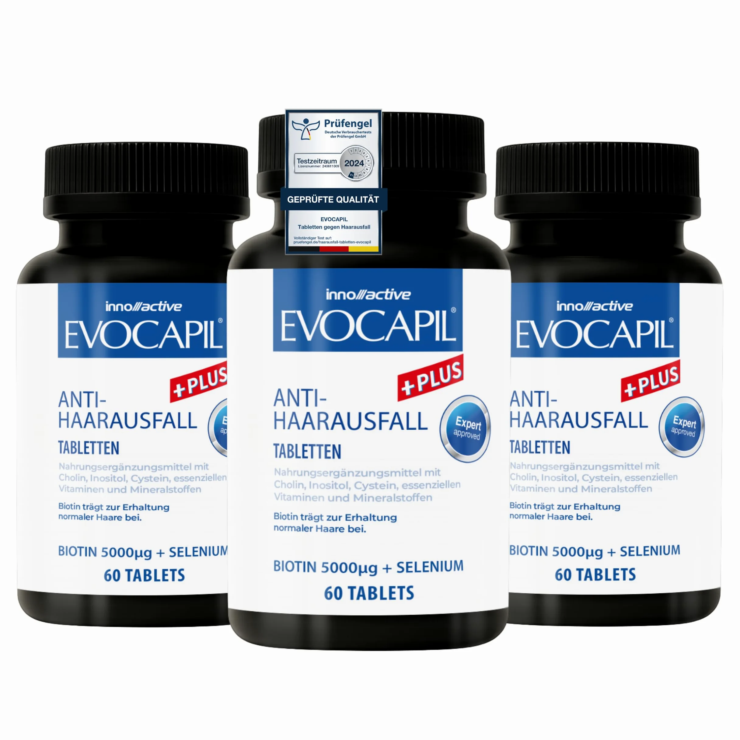 3 LOT Evocapil Plus Intensywna wzmocniona formuła po przeszczepie włosów (3 x 60)