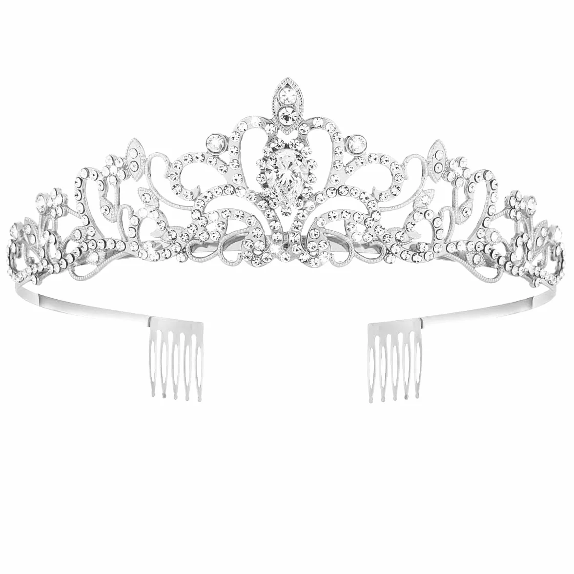 Kryształowe korony z diamentami, tiara na ślub, tiara kryształowa korona z diamentami, korony księżniczki przyjęcie urodzinowe dla kobiet dziewcząt
