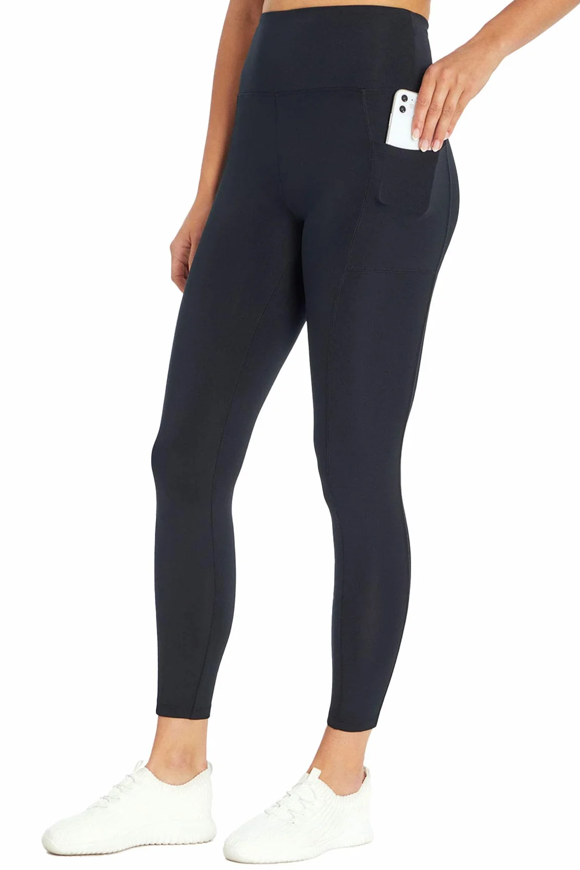 Bally Damskie legginsy z wysokim stanem z kieszeniami