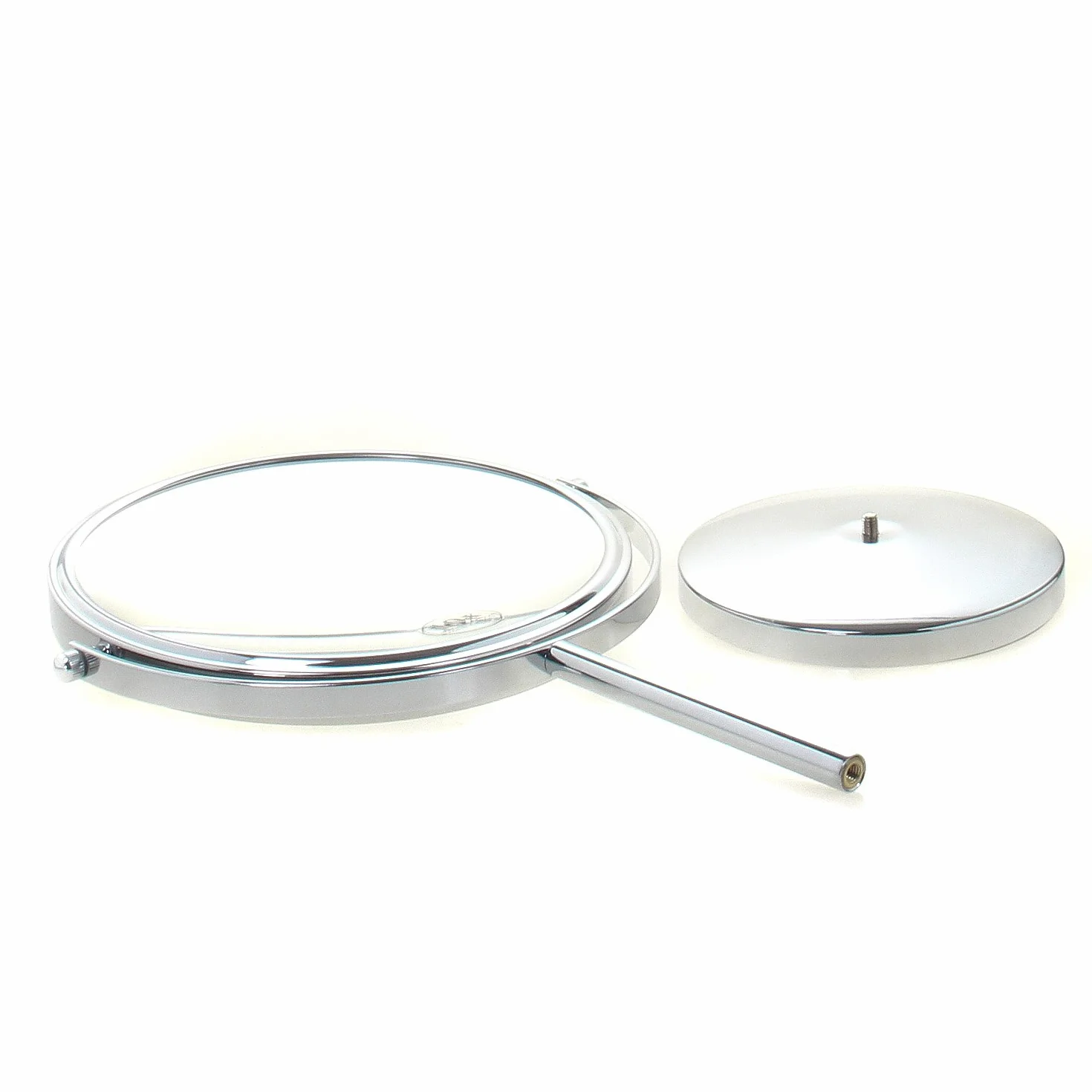 TUKA lusterko stojące, 5-krotne powiększenie, 20 cm, lusterko kosmetyczne obracane o 360°. Chromowane lusterko do makijażu, lusterko do golenia, lustro stołowe, lusterko łazienkowe, dwustronne: lustro