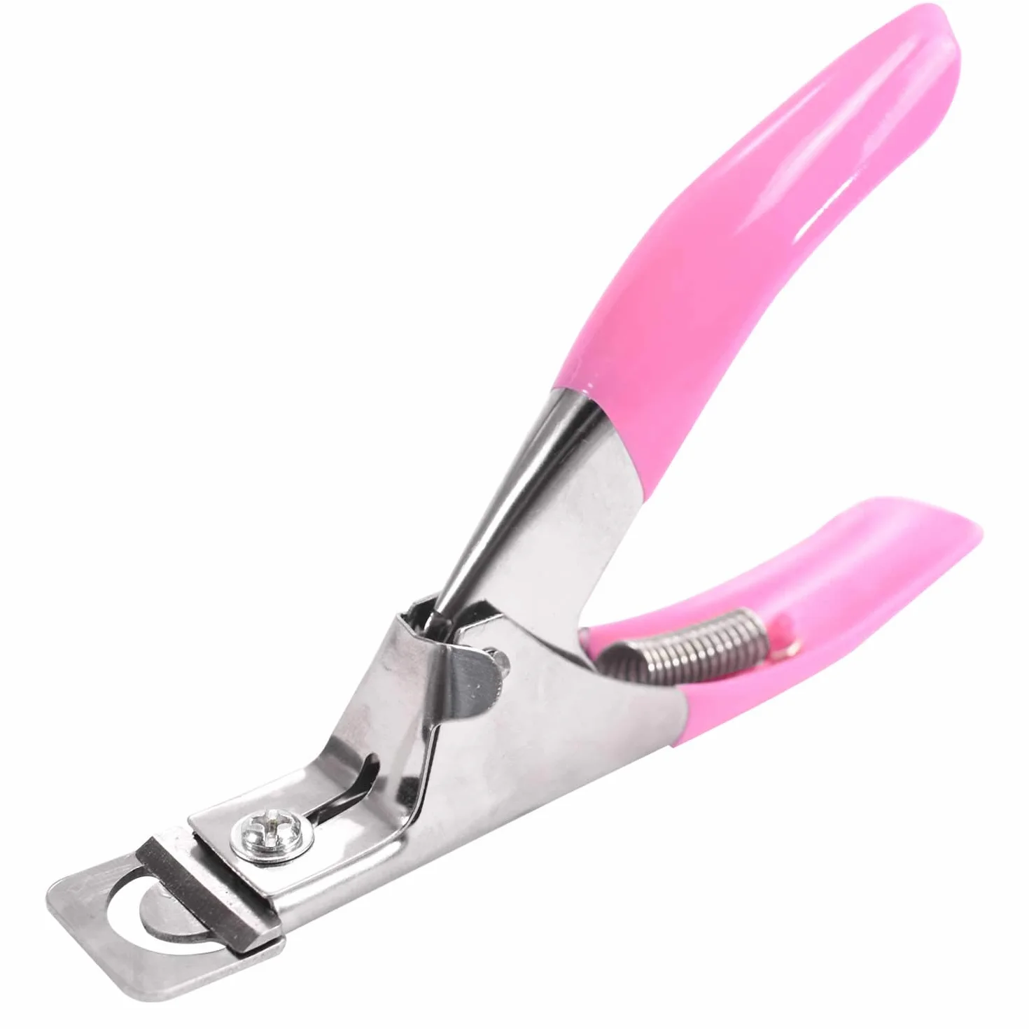 TRIXES Obcinacz do paznokci – sztuczny akrylowy obcinacz do paznokci – profesjonalny obcinacz do paznokci – manicure DIY lub akcesoria kosmetyczne do salonu – kolor różowy