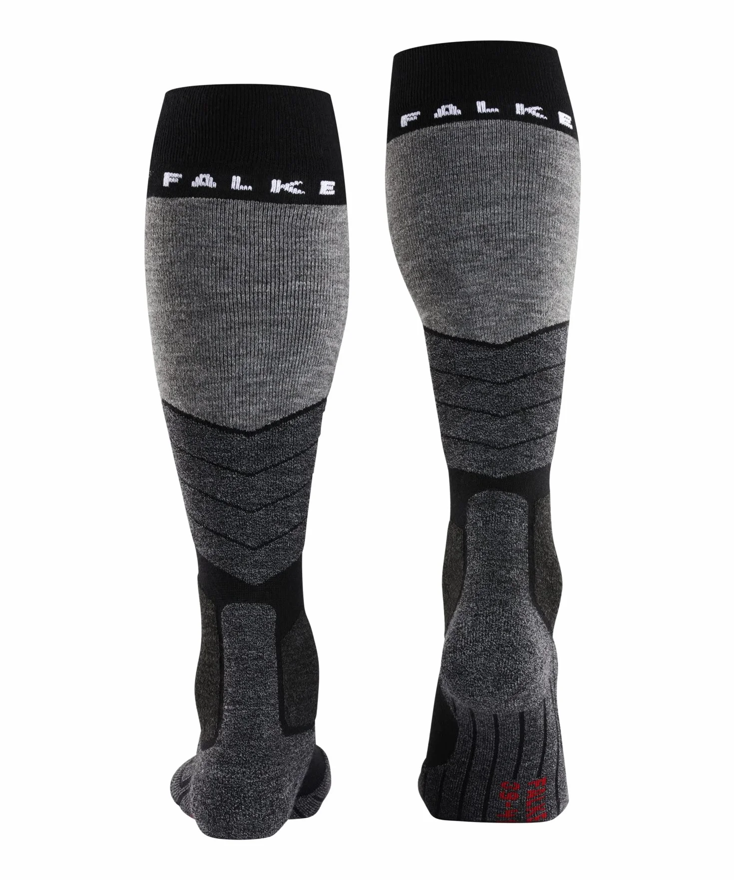 FALKE Mężczyźni Skarpety narciarskie SK2 Intermediate M Kh Wełna ciepłe grube 1 Para, Czarny Black-Mix 3010, 42-43