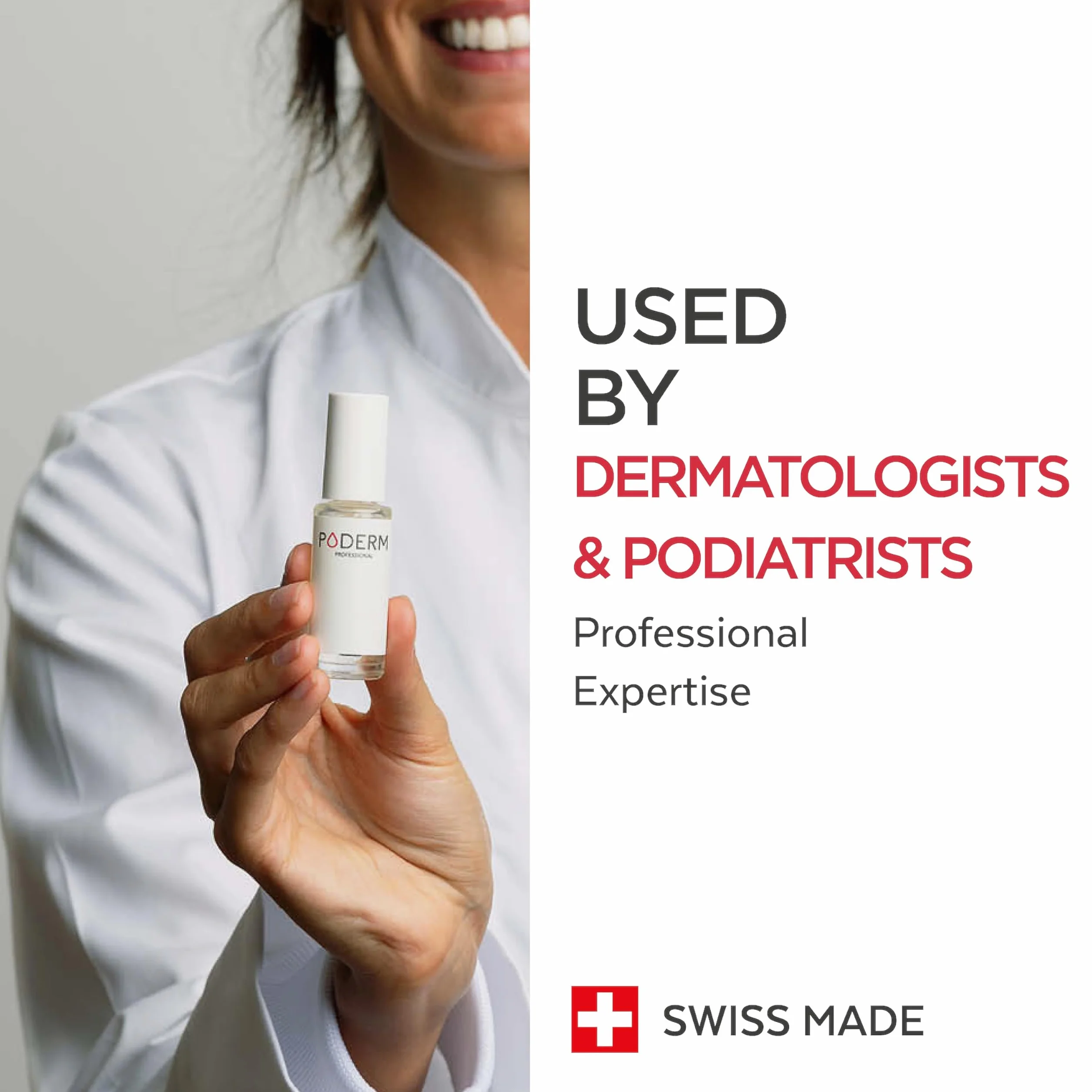 PODERM - UZUPEŁNIANIE MIKOZY NAILS - Trudne leczenie grzybicy paznokci - Dzieli się na 2 Czas zabiegu - Nie stosować samodzielnie - Swiss Made
