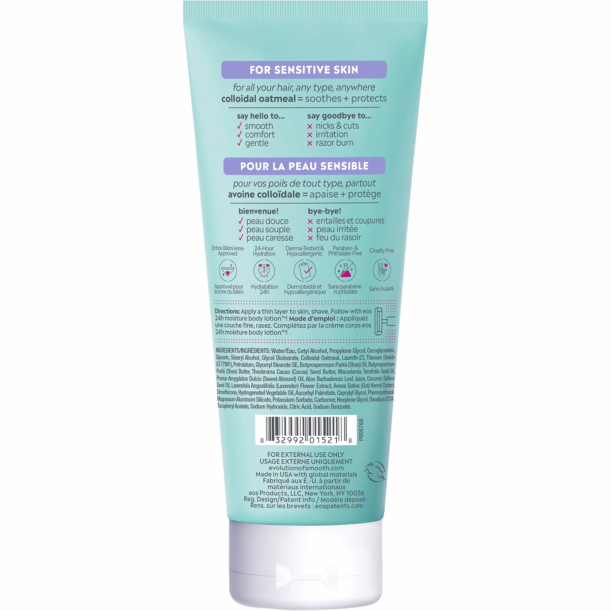 EOS Shaving Cream for Sensitive Skin 7 fl oz