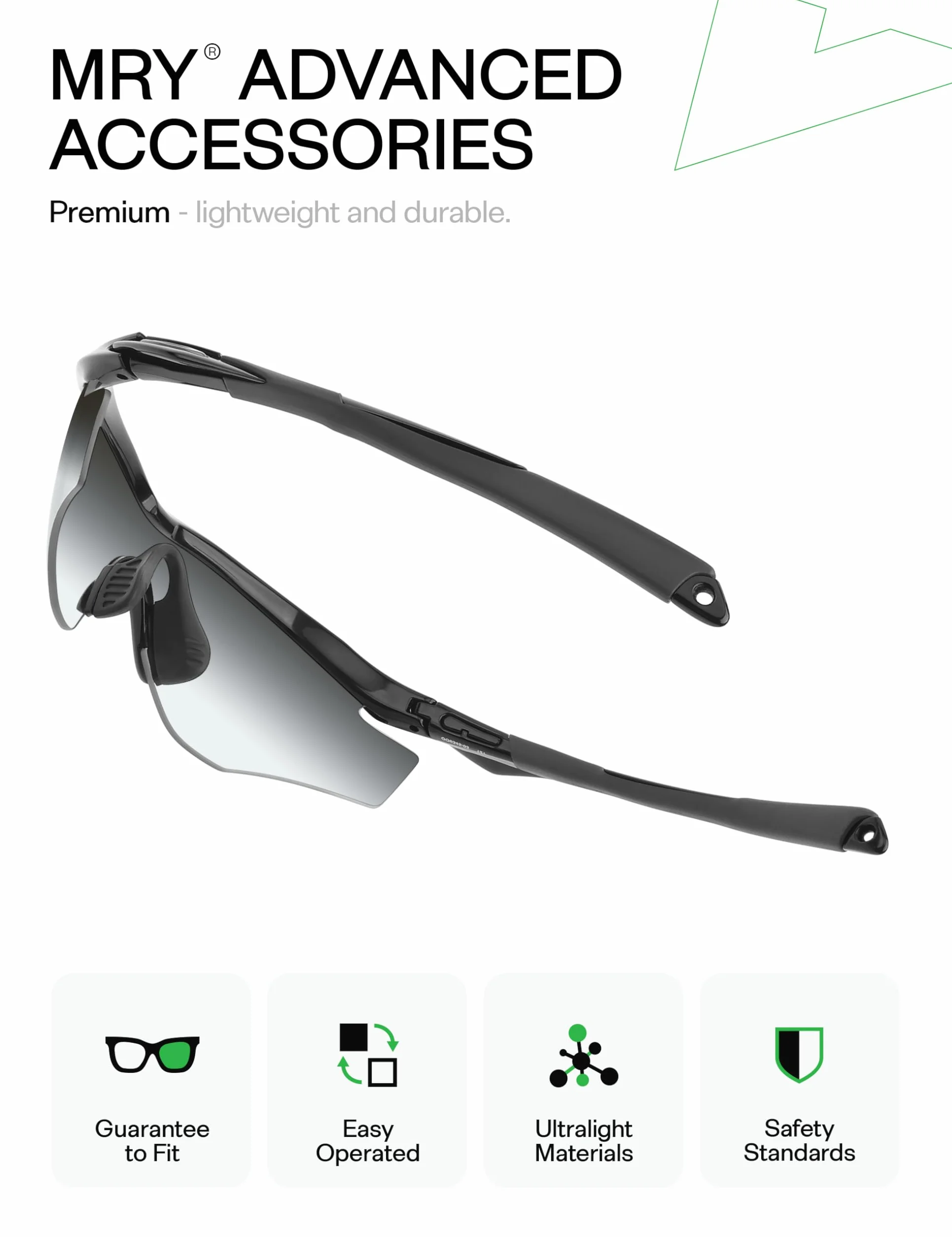 Mryok Wymienne nauszniki do okularów przeciwsłonecznych Oakley M2 Frame / M2 Frame XL - Opt, Szary, Rozmiar uniwersalny