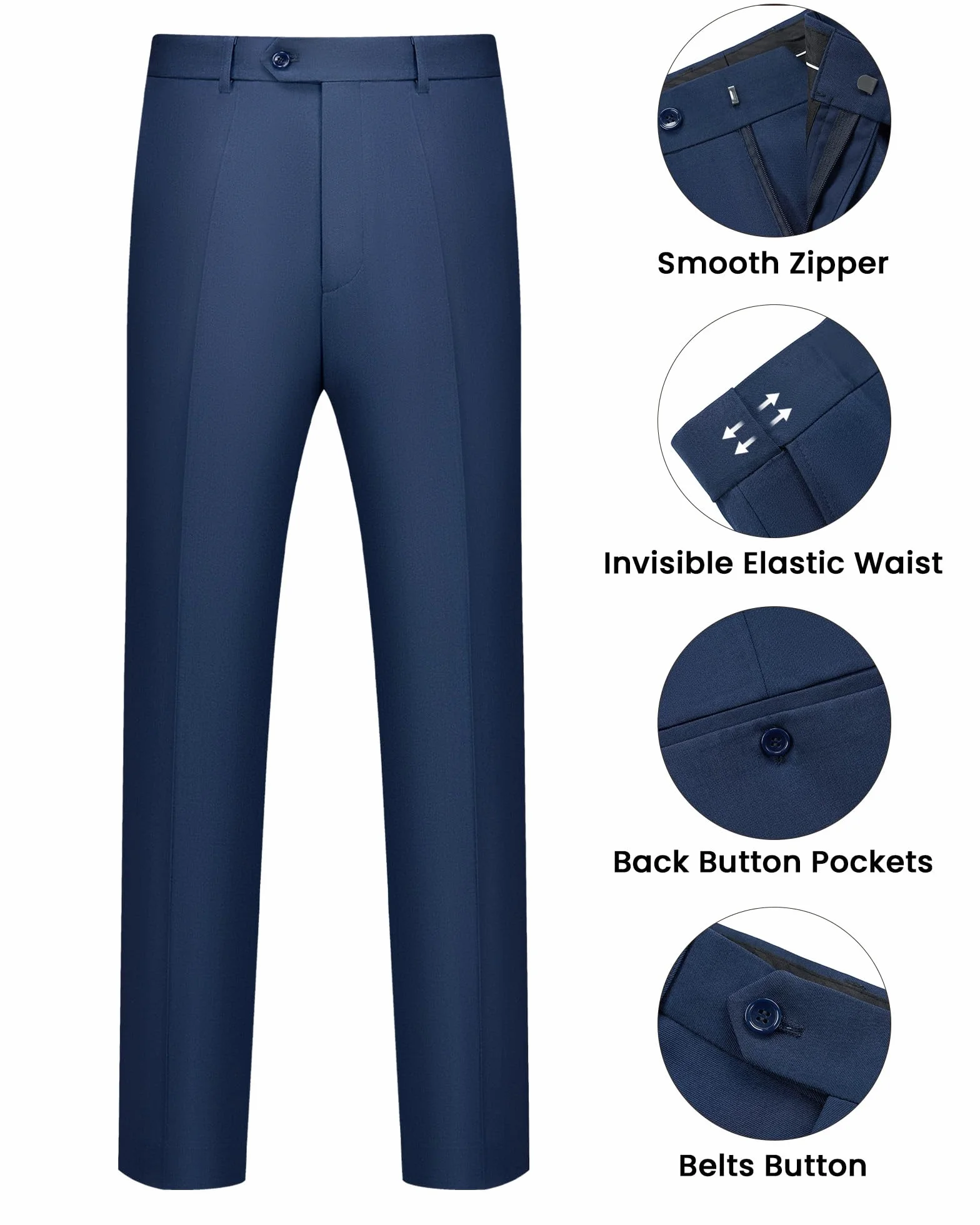 Garnitury męskie 2-częściowy krój slim fit marynarka z dwoma guzikami kurtka i spodnie formalny garnitur zestaw na ślub, biznes, biuro, imprezę