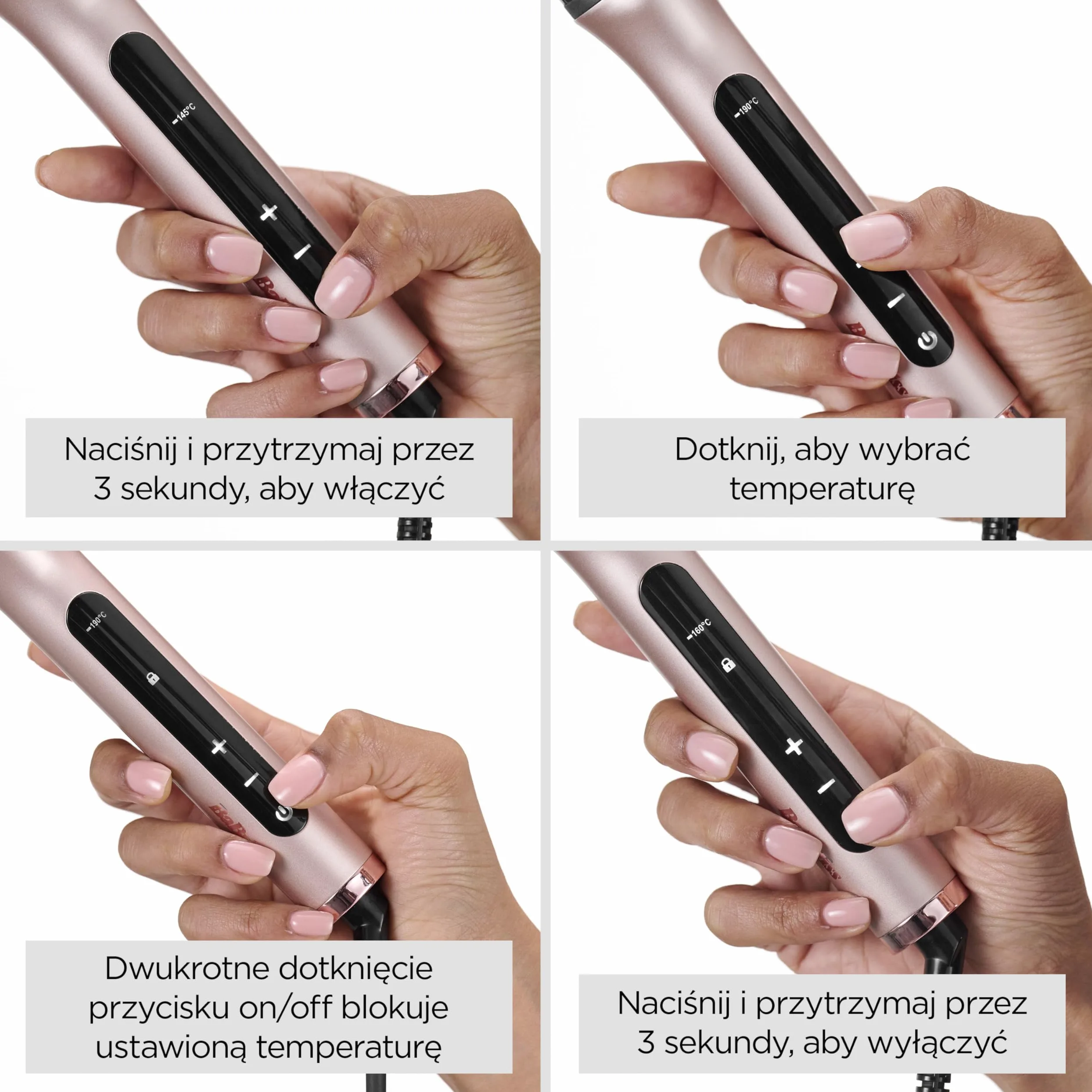 BaByliss Volume Boost Thermal Hot Brush – szczotka termiczna do stylizacji z lokówką 38 mm, przeciw puszeniu, 4 ustawienia temperatury, napięcie uniwersalne, różowo-czarna, HSB200E