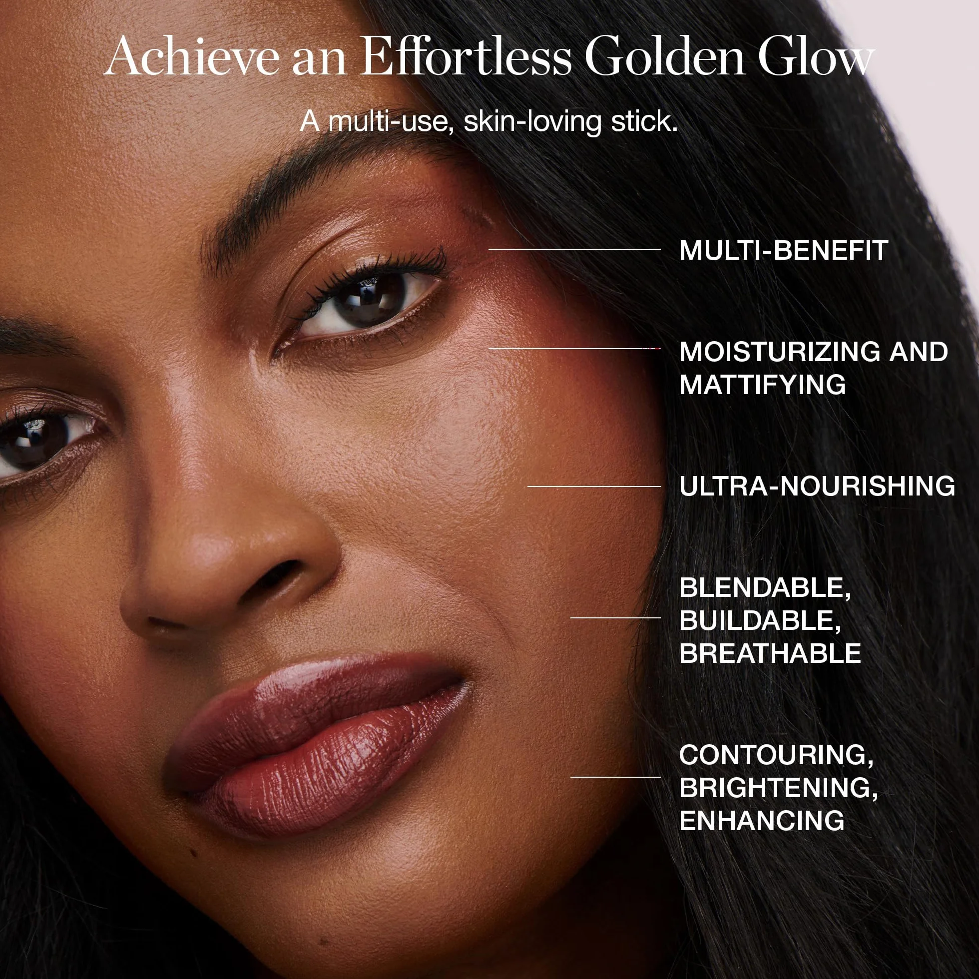 Ogee Sculpted Face Stick Copper Radiant Cocoa Certified Organic Multi-Use Bronzer Contour Makeup