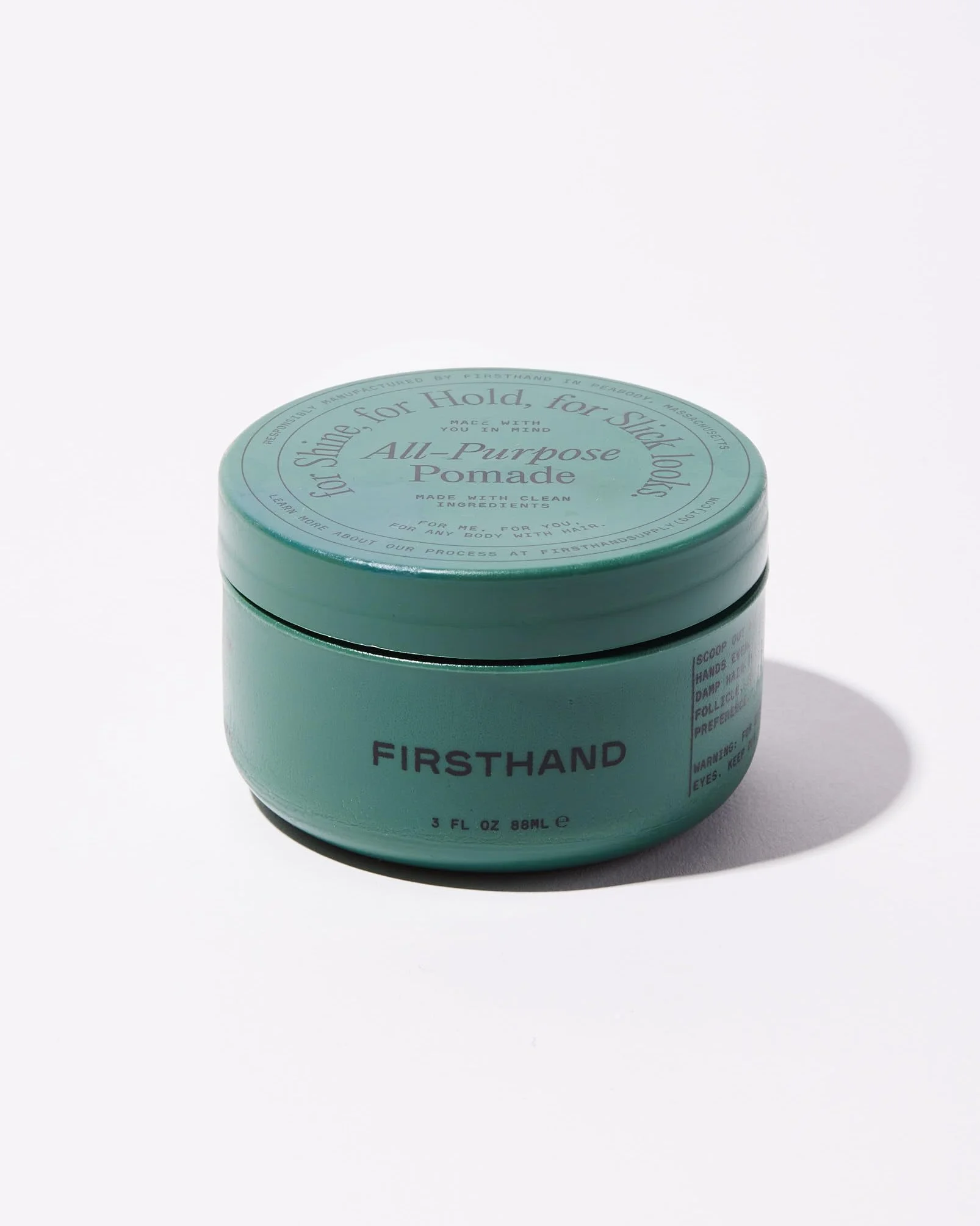 Firsthand All-Purpose Pomade uniwersalna pomada do włosów, naturalne i bezpieczne składniki, zapewnia delikatny połysk, modeluje fryzurę i zapewnia mocne utrwalenie, 88 ml