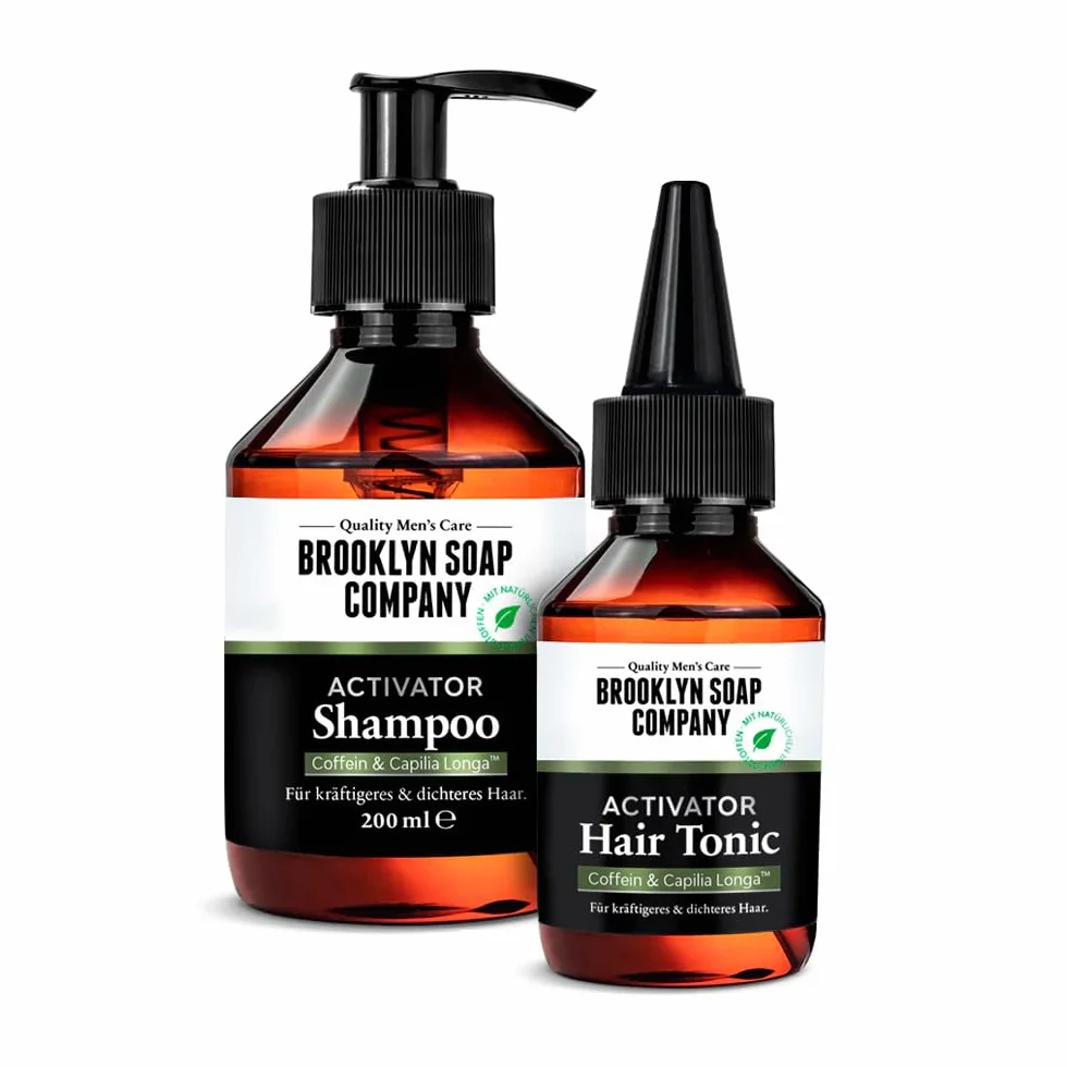 Brooklyn Soap Company Activator Hair Bundle szampon 200 ml tonik 100 ml stymuluje porost włosów