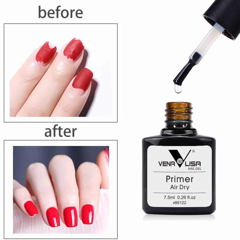 VENALISA Base and Top Coat with Nail Primer Gel lakier do paznokci, zestaw lakierów do paznokci, długotrwały, bez wycierania, utwardzany top coat shiny soak off UV LED Gel Polish (Need Curing Under UV