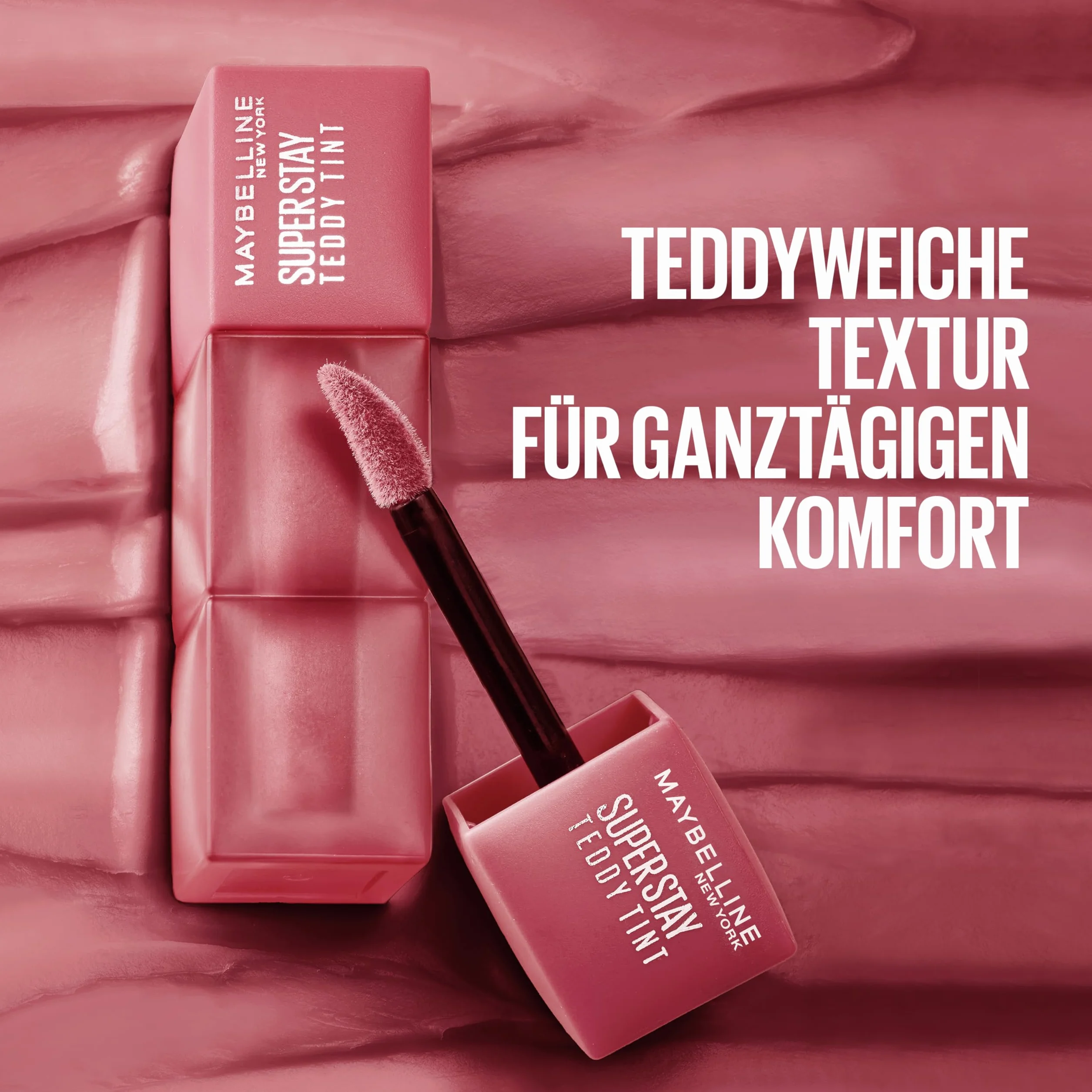 Maybelline New York Superstay Teddy Teddy Tint 10 Current Mood Pomadka do ust utrzymuje się do 12 godzin, Nisko miękkie i matowe wykończenie, 5 ml